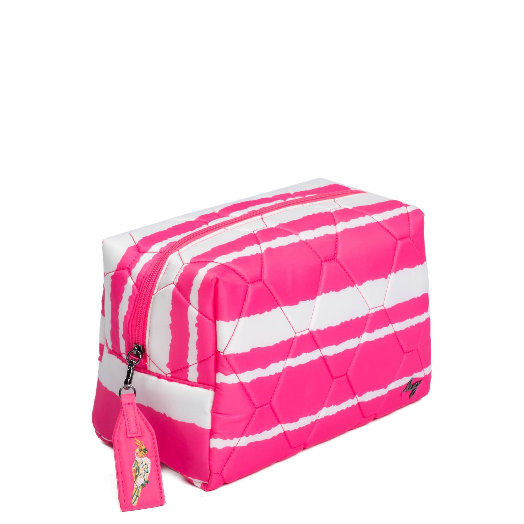 Bumper Cosmetic Case - MAGENTA STRIPE - Bumper_MagentaStripe_02