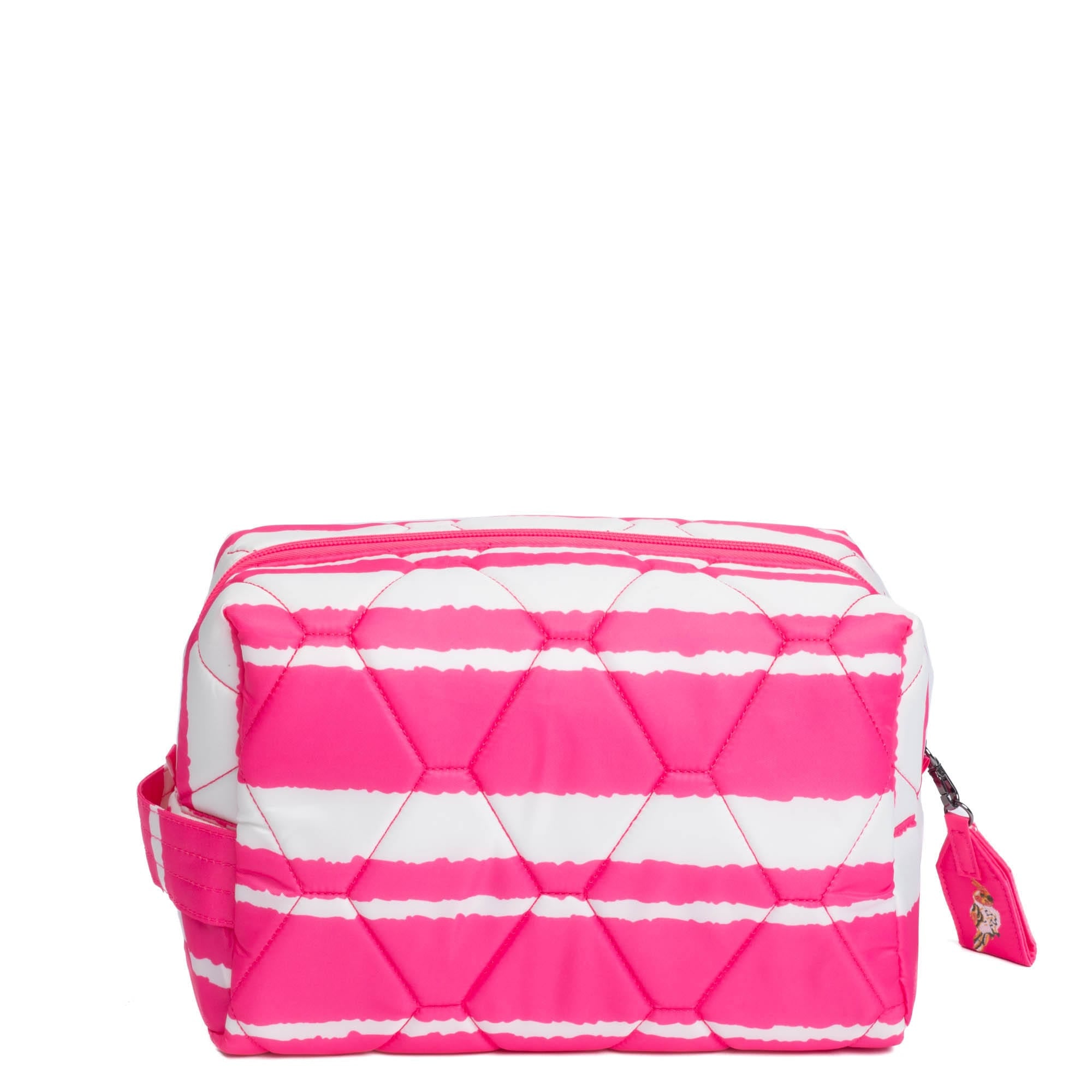 Bumper Cosmetic Case - MAGENTA STRIPE - Bumper_MagentaStripe_04