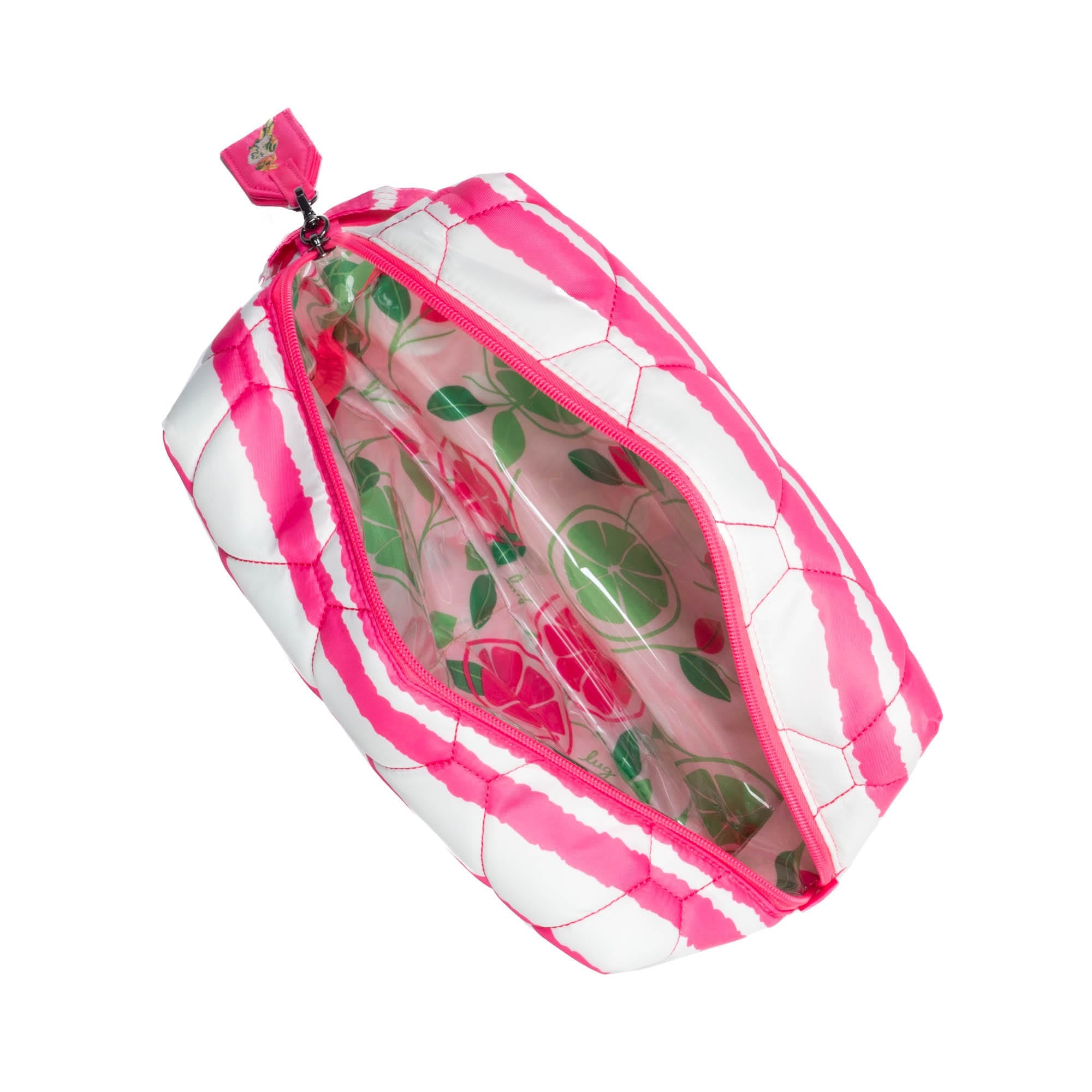 Bumper Cosmetic Case - MAGENTA STRIPE - Bumper_MagentaStripe_05