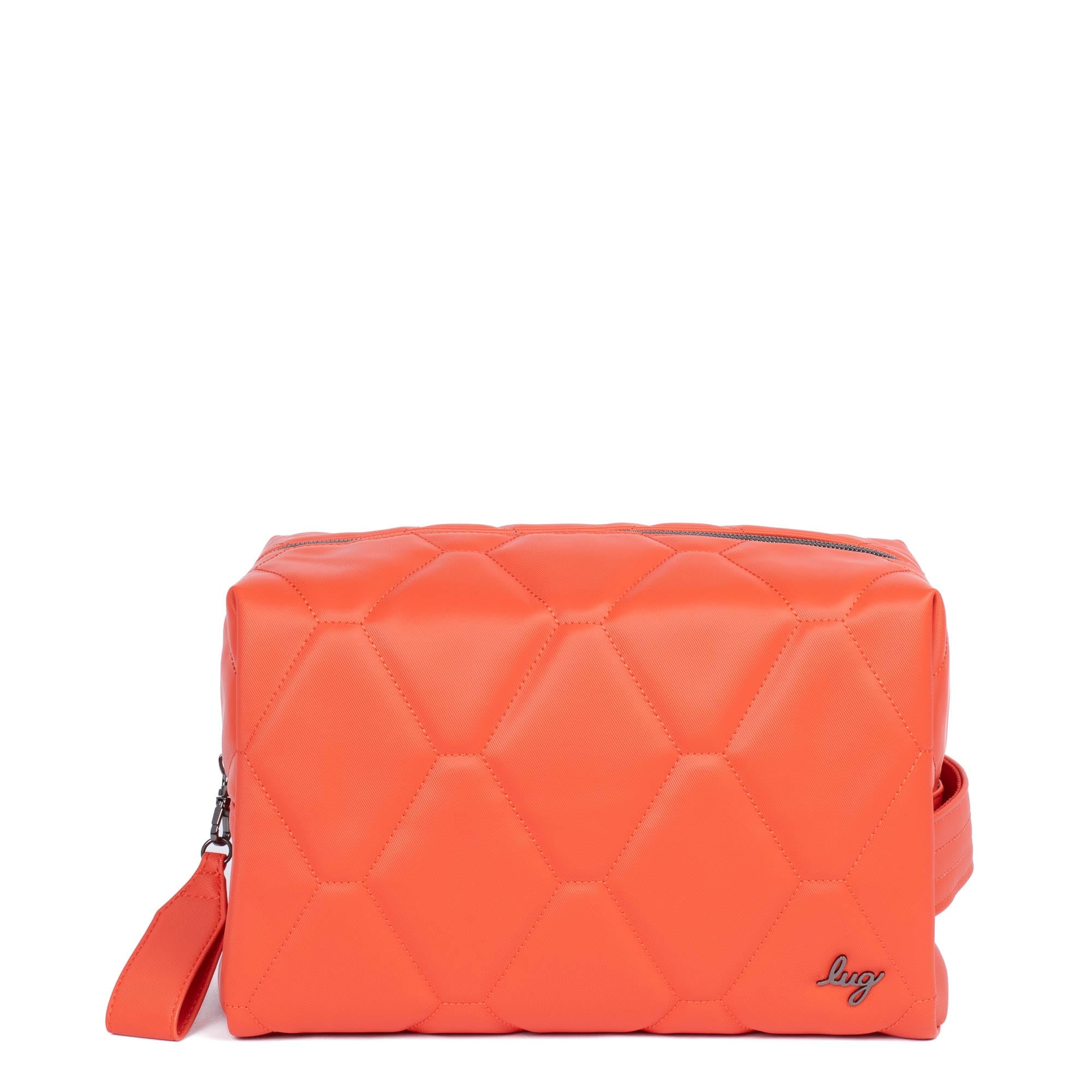 Bumper Satin Luxe VL Cosmetic Case - PAPAYA - Bumper_PapayaSatinVL_01