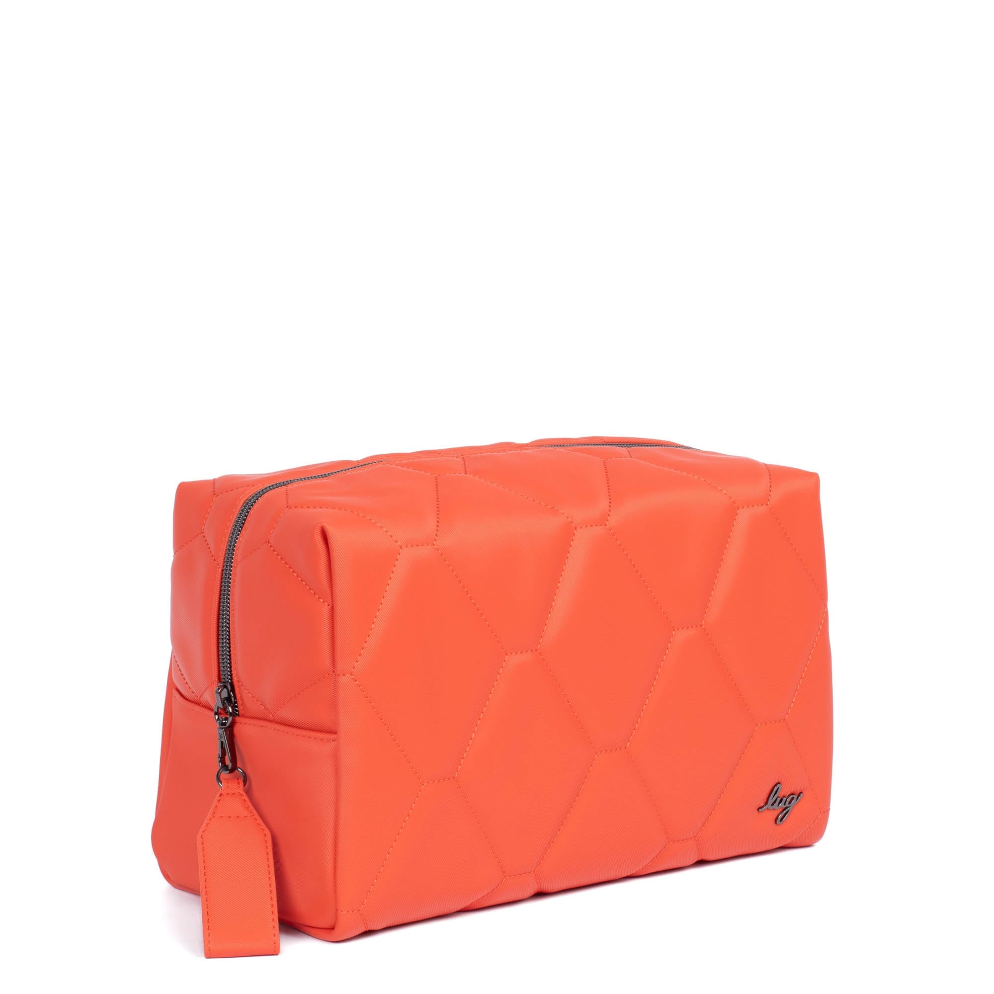 Bumper Satin Luxe VL Cosmetic Case - PAPAYA - Bumper_PapayaSatinVL_02