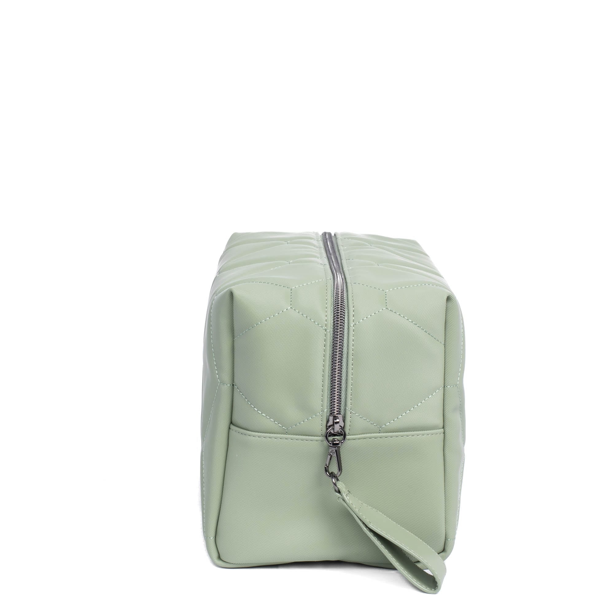 Bumper Satin Luxe VL Cosmetic Case - SAGE - Bumper_SageSatinVL_03
