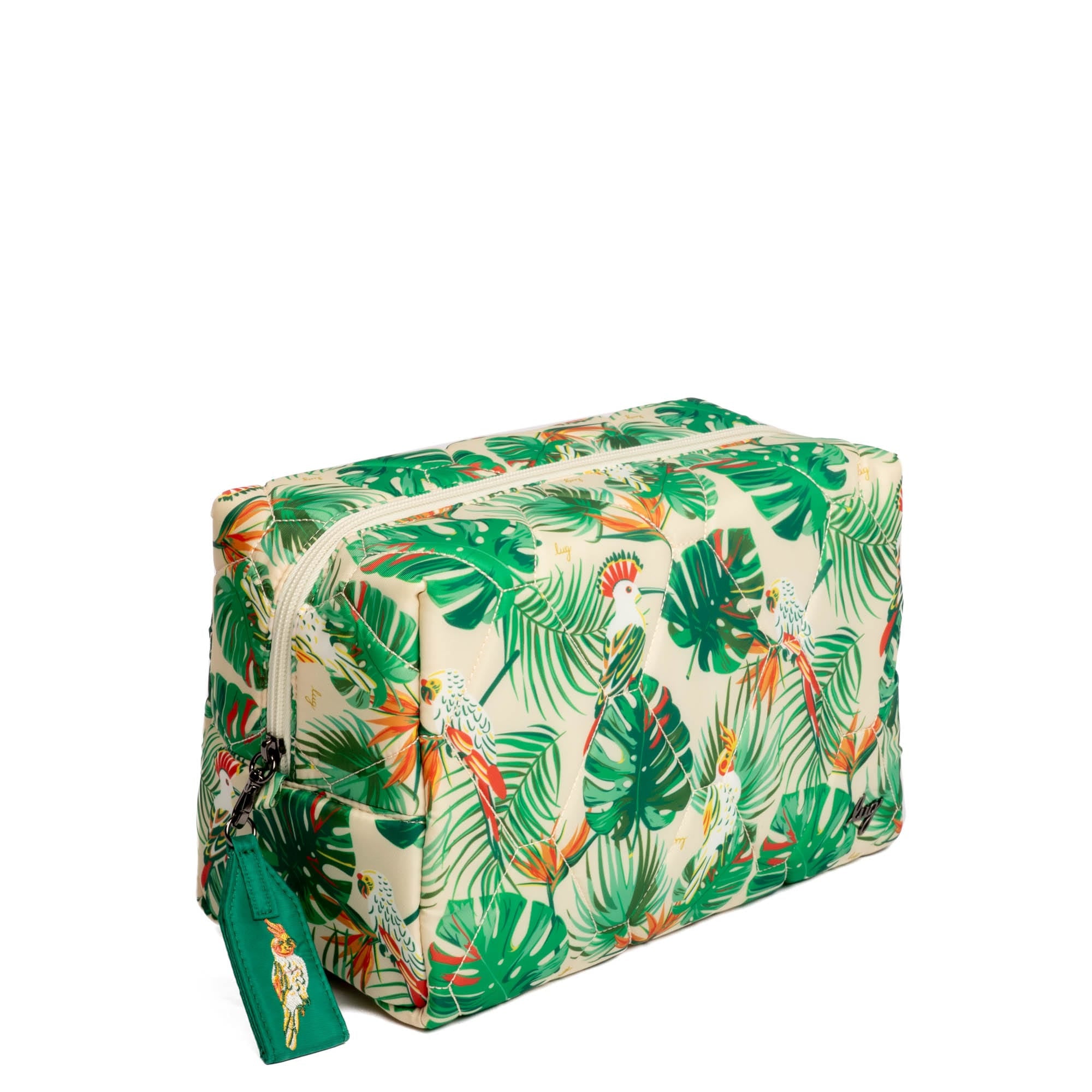 Bumper Cosmetic Case - TROPICAL BIRDS CREAM - Bumper_TropicalBirdsCream_02