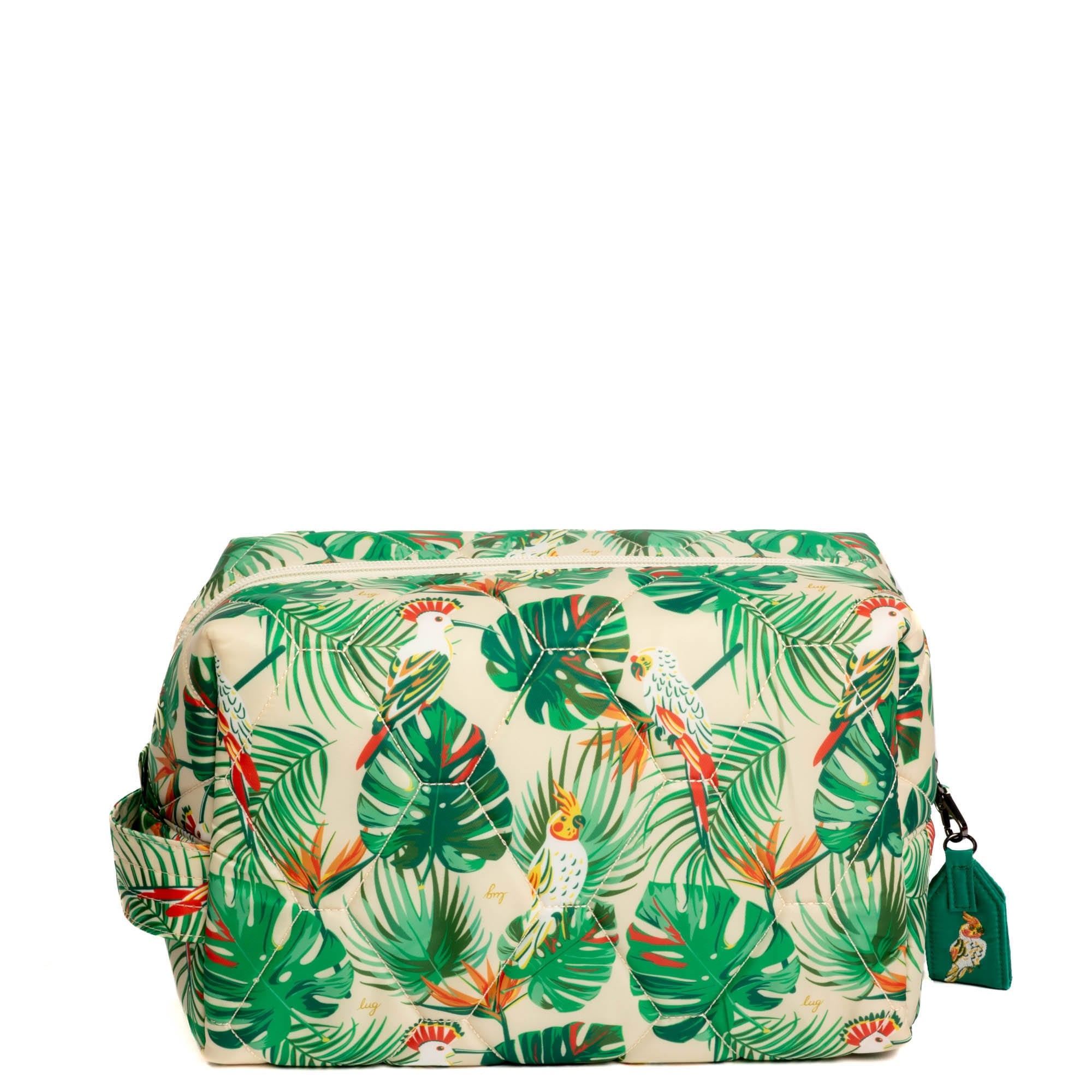 Bumper Cosmetic Case - TROPICAL BIRDS CREAM - Bumper_TropicalBirdsCream_04