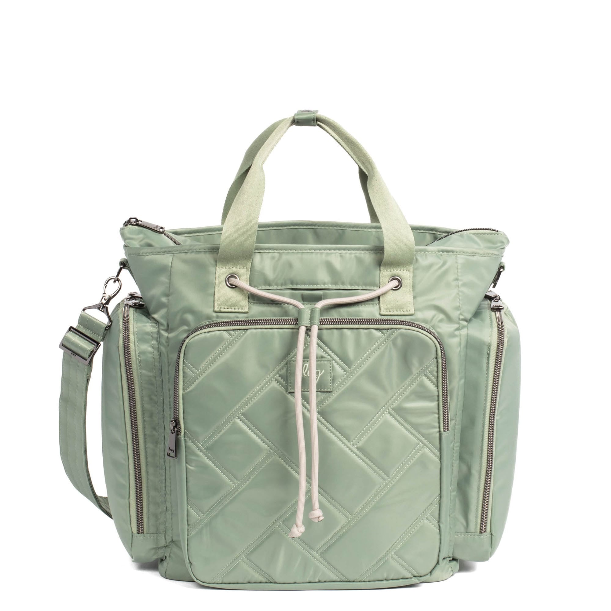 Bustle Convertible Tote Bag - SAGE GREEN - Bustle_SageGreen_01