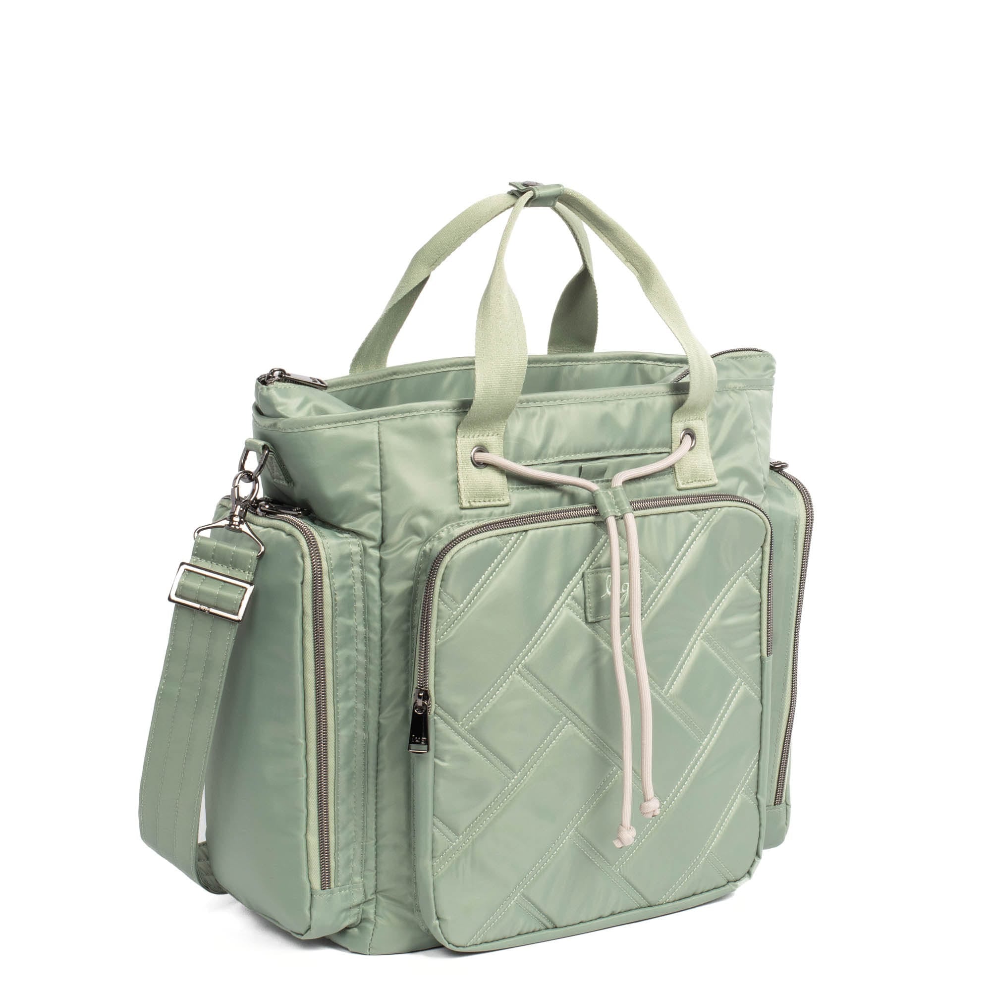 Bustle Convertible Tote Bag - SAGE GREEN - Bustle_SageGreen_02