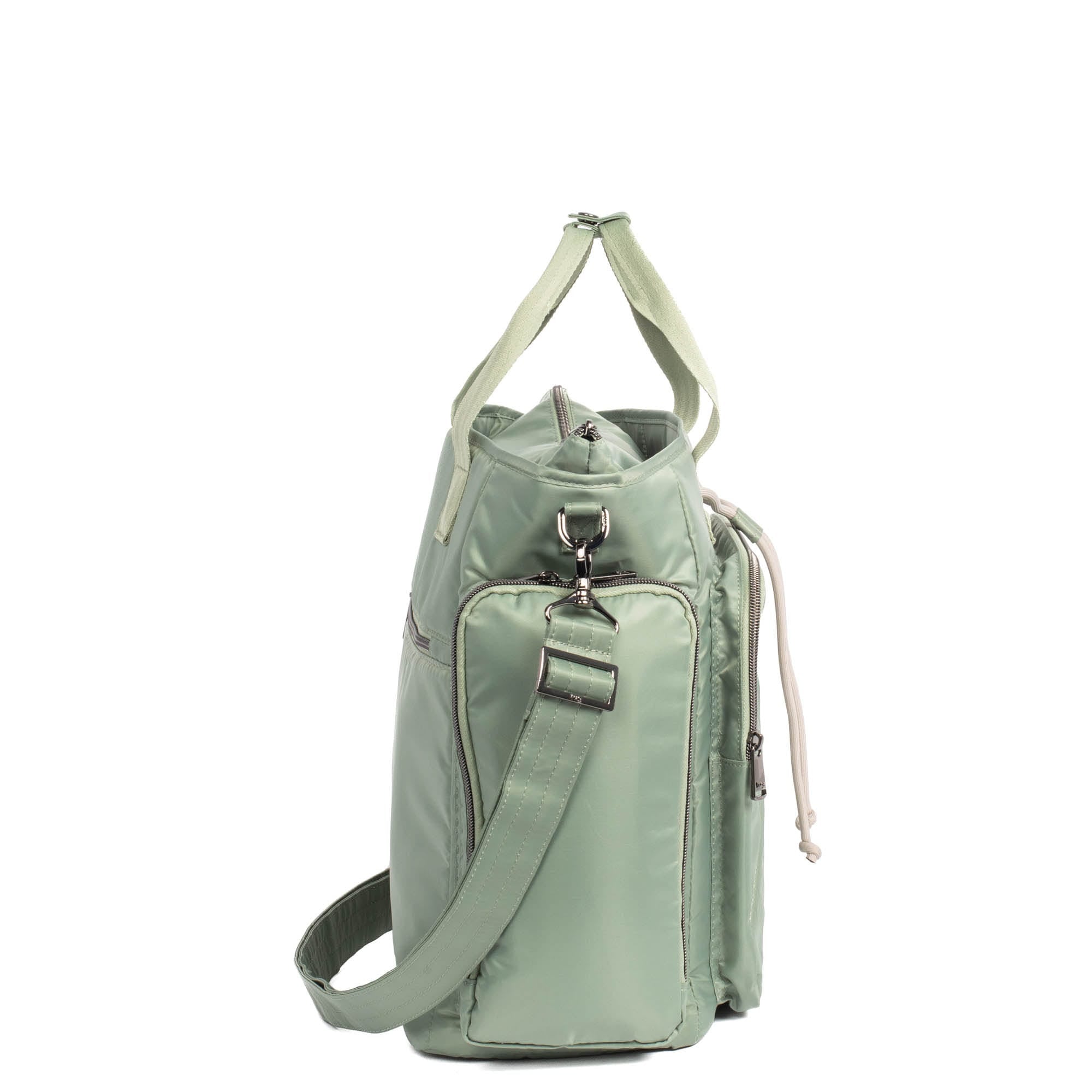 Bustle Convertible Tote Bag - SAGE GREEN - Bustle_SageGreen_03