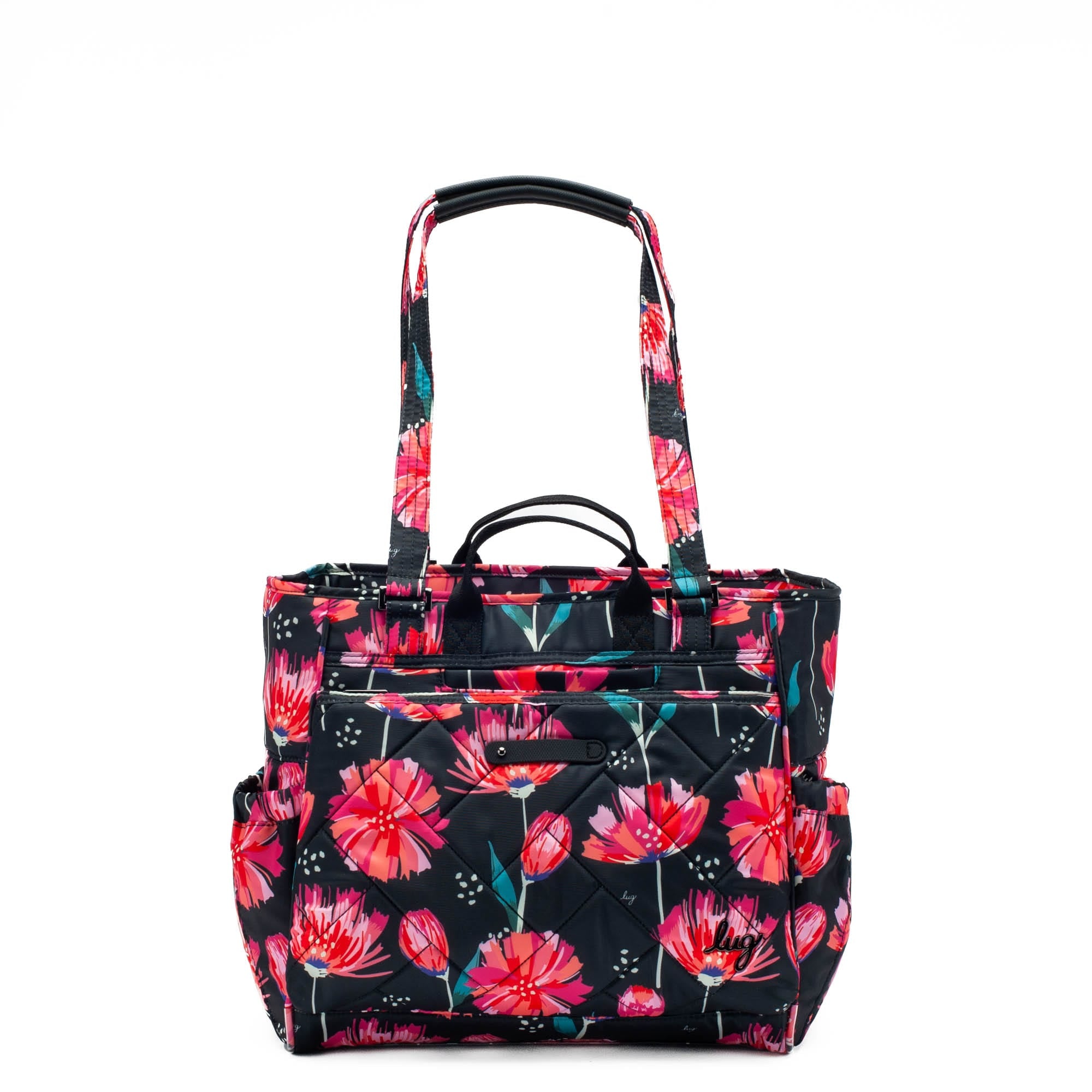 Cabby SE Tote Bag - POMPOM FLORAL BLACK - CabbySE_PompomfloralBlack_01