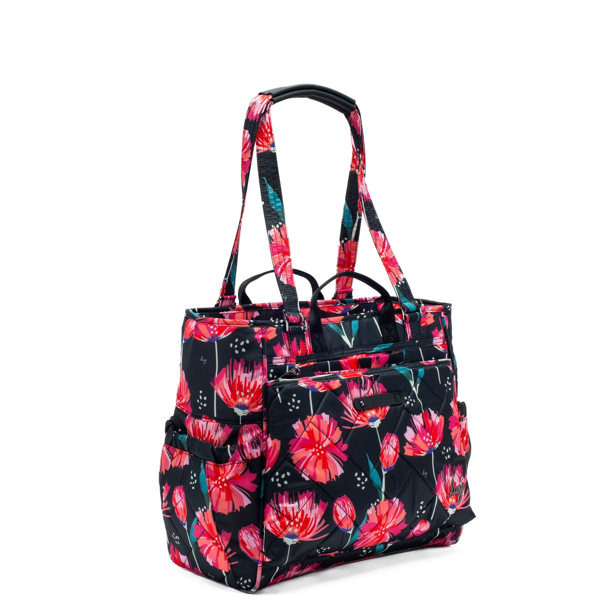 Cabby SE Tote Bag - POMPOM FLORAL BLACK - CabbySE_PompomfloralBlack_02