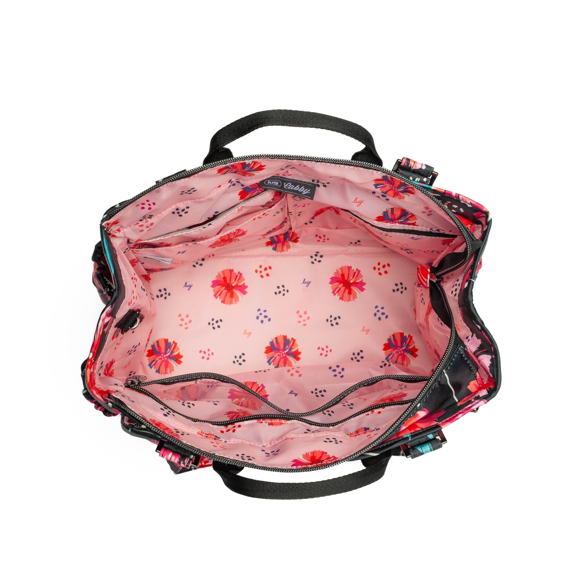 Cabby SE Tote Bag - POMPOM FLORAL BLACK - CabbySE_PompomfloralBlack_05