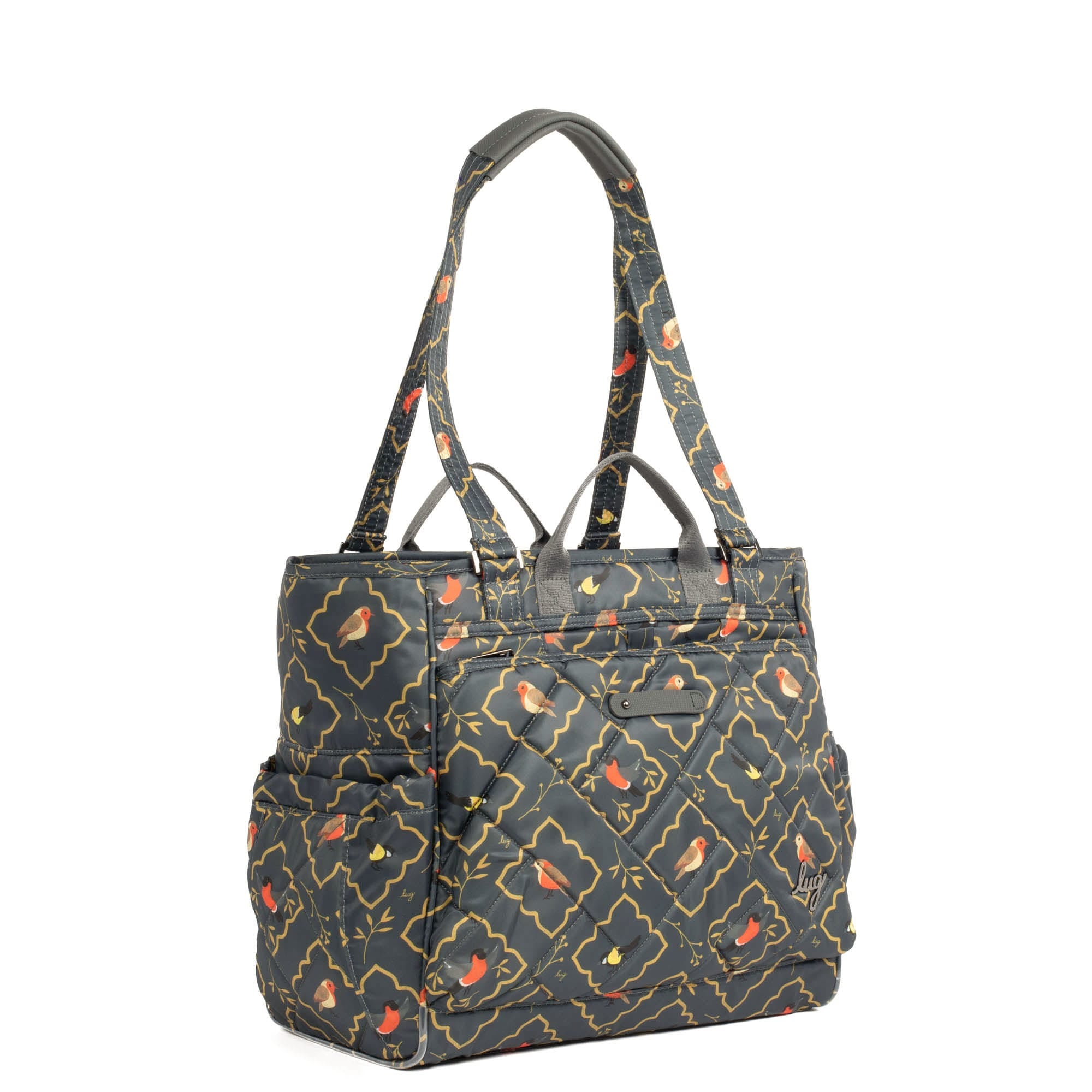 Cabby SE Tote Bag - SONGBIRDS GREY - CabbySE_SongbirdsGrey_022
