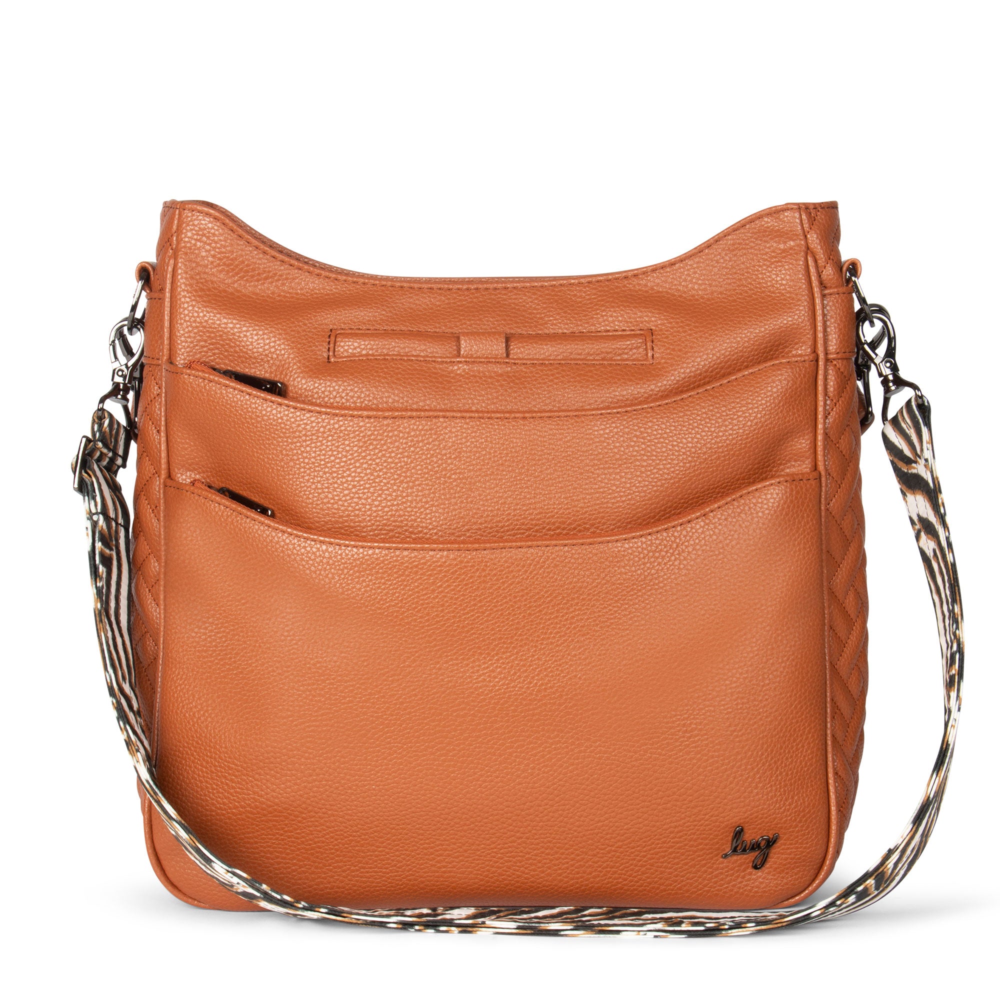 Cable Car Classic VL Crossbody Bag - - CablecarVL_CopperBrown_ZebraSandStrap__01