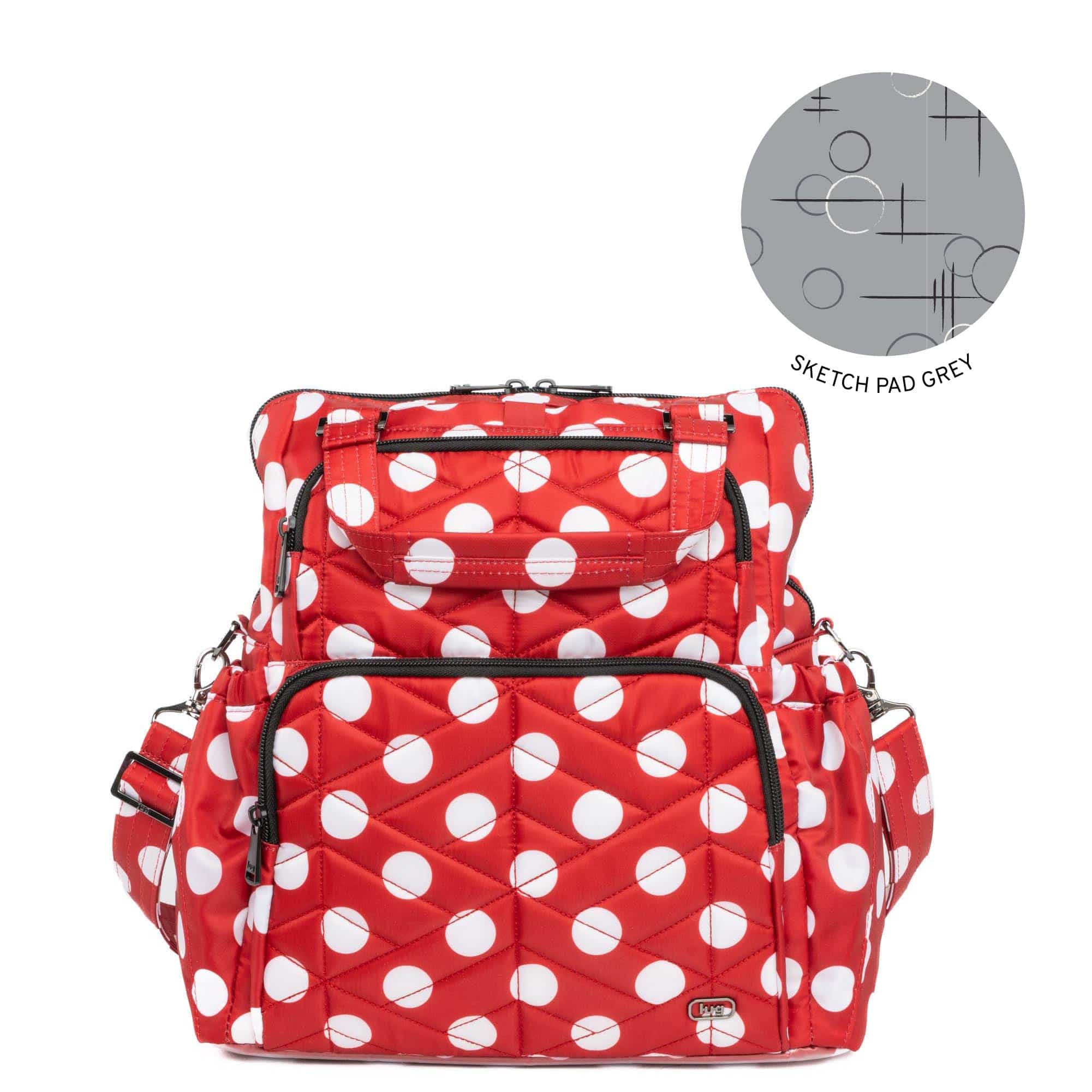 Legacy Collection Canter Convertible Tote Bag - CRIMSON LARGE DOT - Canter_CrimsonLgDot