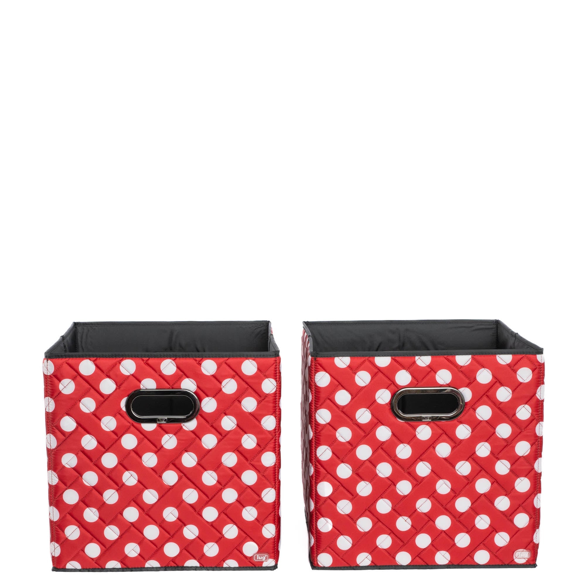 Cargo 2pc Collapsible Cube Bins - CRIMSON LARGE DOT - Cargo2pkCollapsibleStorageCube_CrimsonDot_02