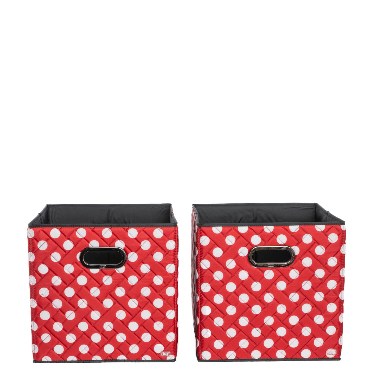 Cargo 2pc Collapsible Cube Bins - CRIMSON LARGE DOT - Cargo2pkCollapsibleStorageCube_CrimsonDot_02