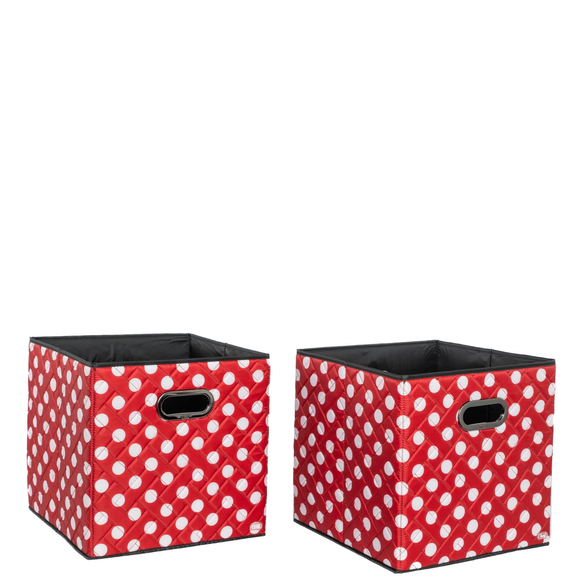 Cargo 2pc Collapsible Cube Bins - CRIMSON LARGE DOT - Cargo2pkCollapsibleStorageCube_CrimsonDot_03
