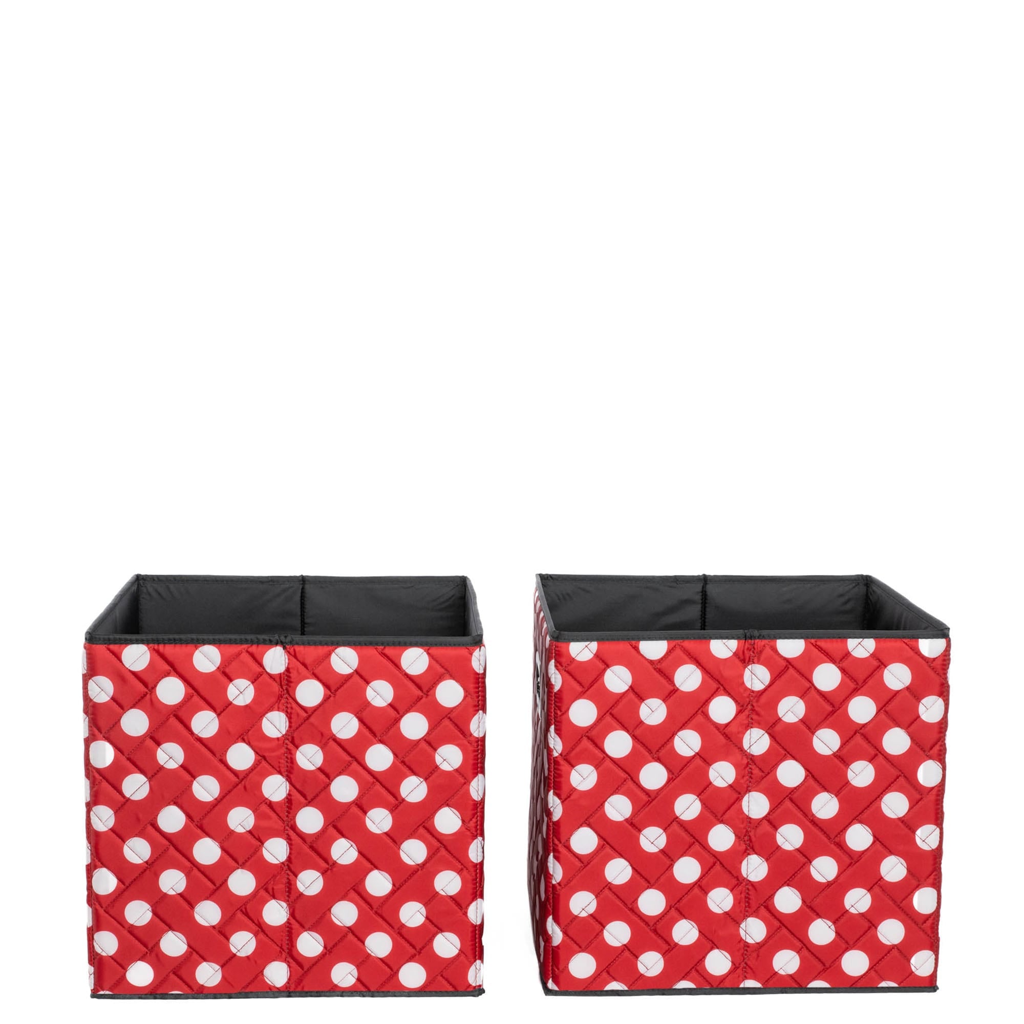 Cargo 2pc Collapsible Cube Bins - CRIMSON LARGE DOT - Cargo2pkCollapsibleStorageCube_CrimsonDot_04