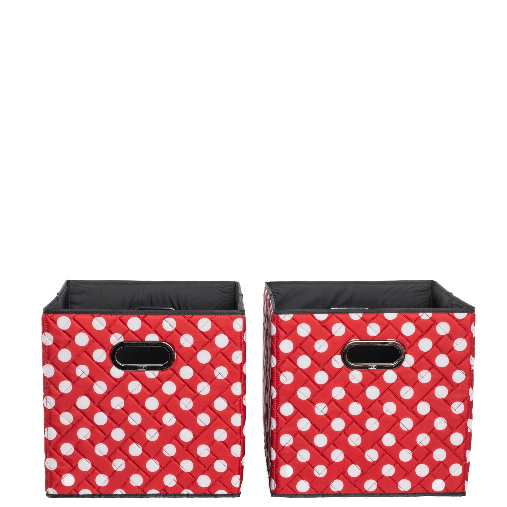 Cargo 2pc Collapsible Cube Bins - CRIMSON LARGE DOT - Cargo2pkCollapsibleStorageCube_CrimsonDot_05