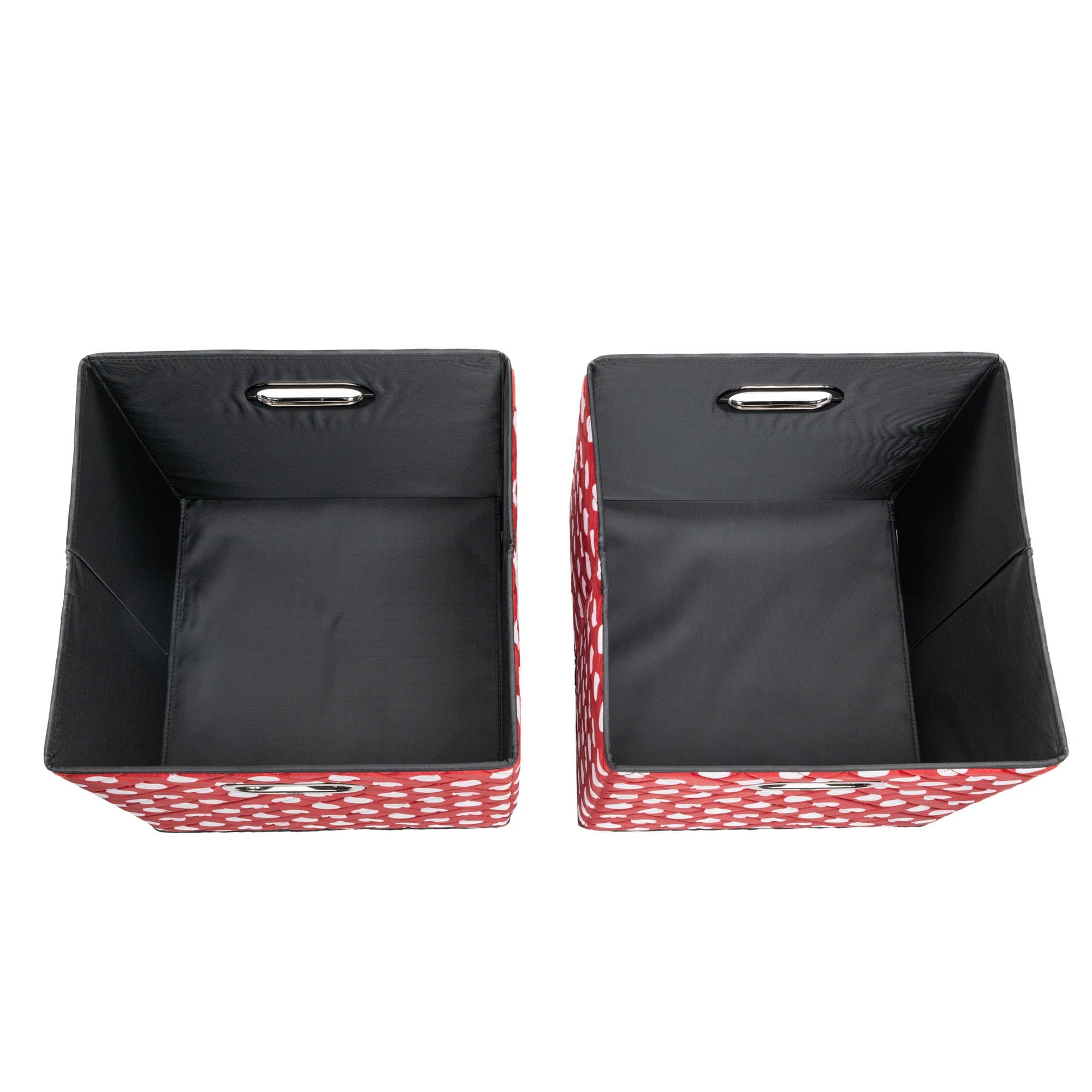 Cargo 2pc Collapsible Cube Bins - CRIMSON LARGE DOT - Cargo2pkCollapsibleStorageCube_CrimsonDot_06