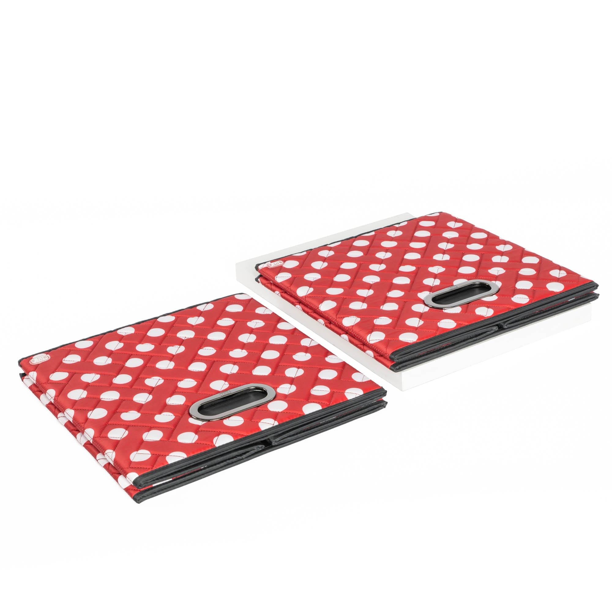 Cargo 2pc Collapsible Cube Bins - CRIMSON LARGE DOT - Cargo2pkCollapsibleStorageCube_CrimsonDot_07