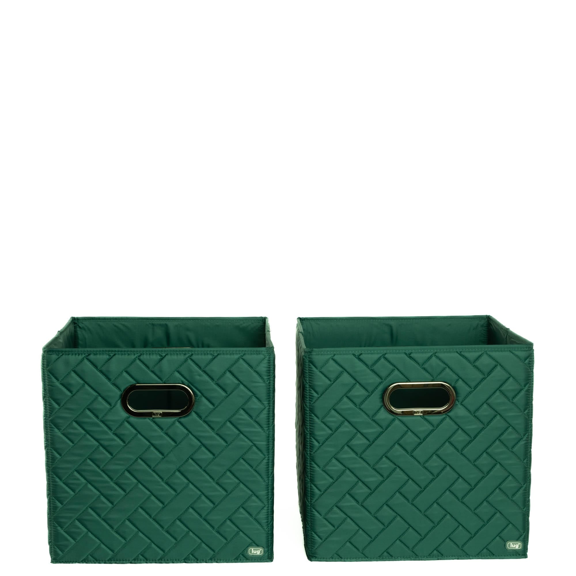 Cargo 2pc Collapsible Cube Bins - EVERGLADE GREEN - Cargo2pkCollapsibleStorageCube_Everglade_02