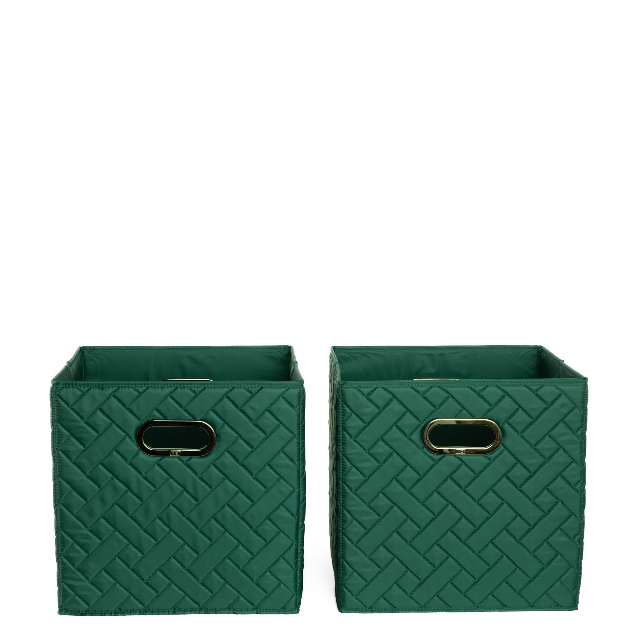 Cargo 2pc Collapsible Cube Bins - EVERGLADE GREEN - Cargo2pkCollapsibleStorageCube_Everglade_05