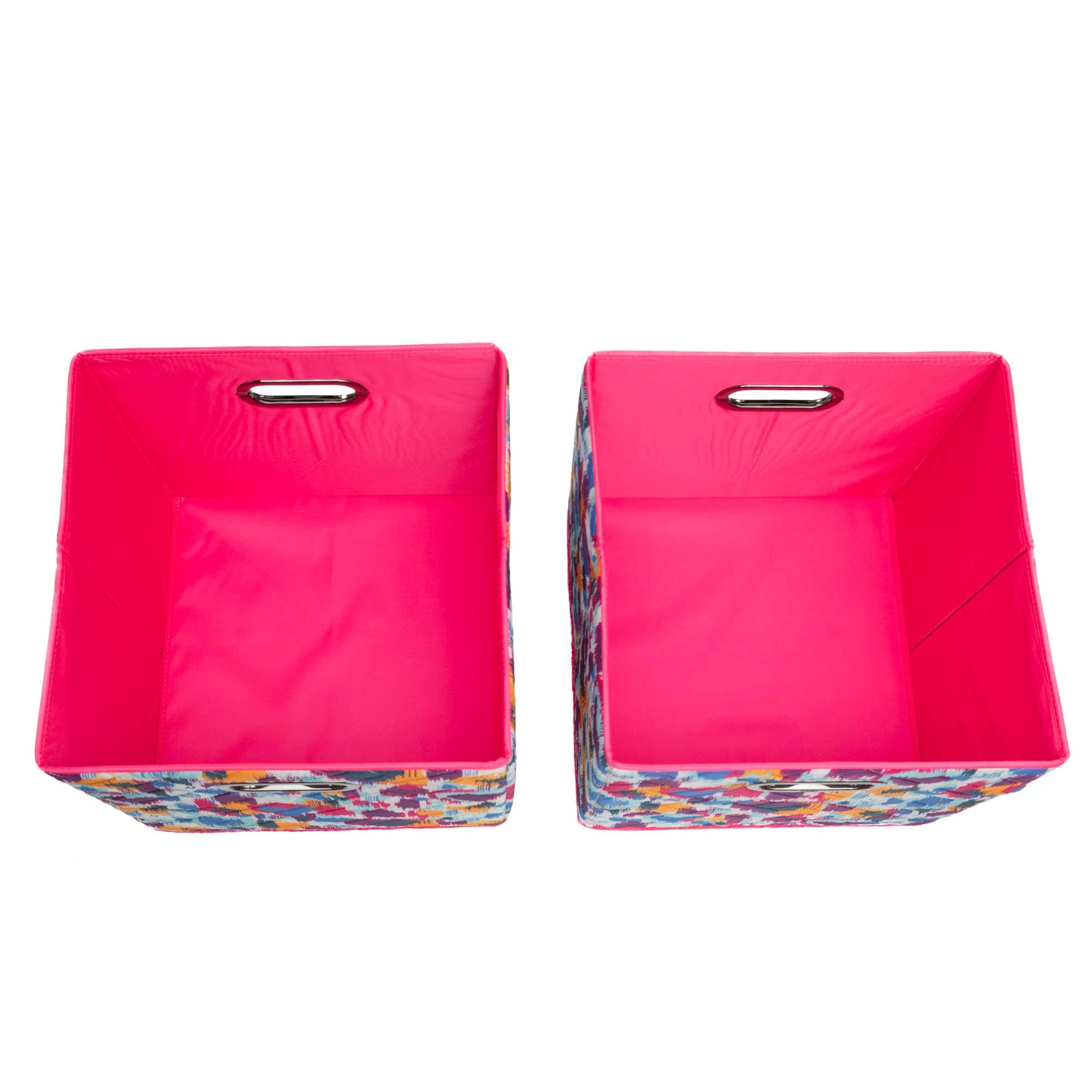 Cargo 2pc Collapsible Cube Bins - HEART IKAT MULTI - Cargo2pkCollapsibleStorageCube_HeartIkatMulti_06