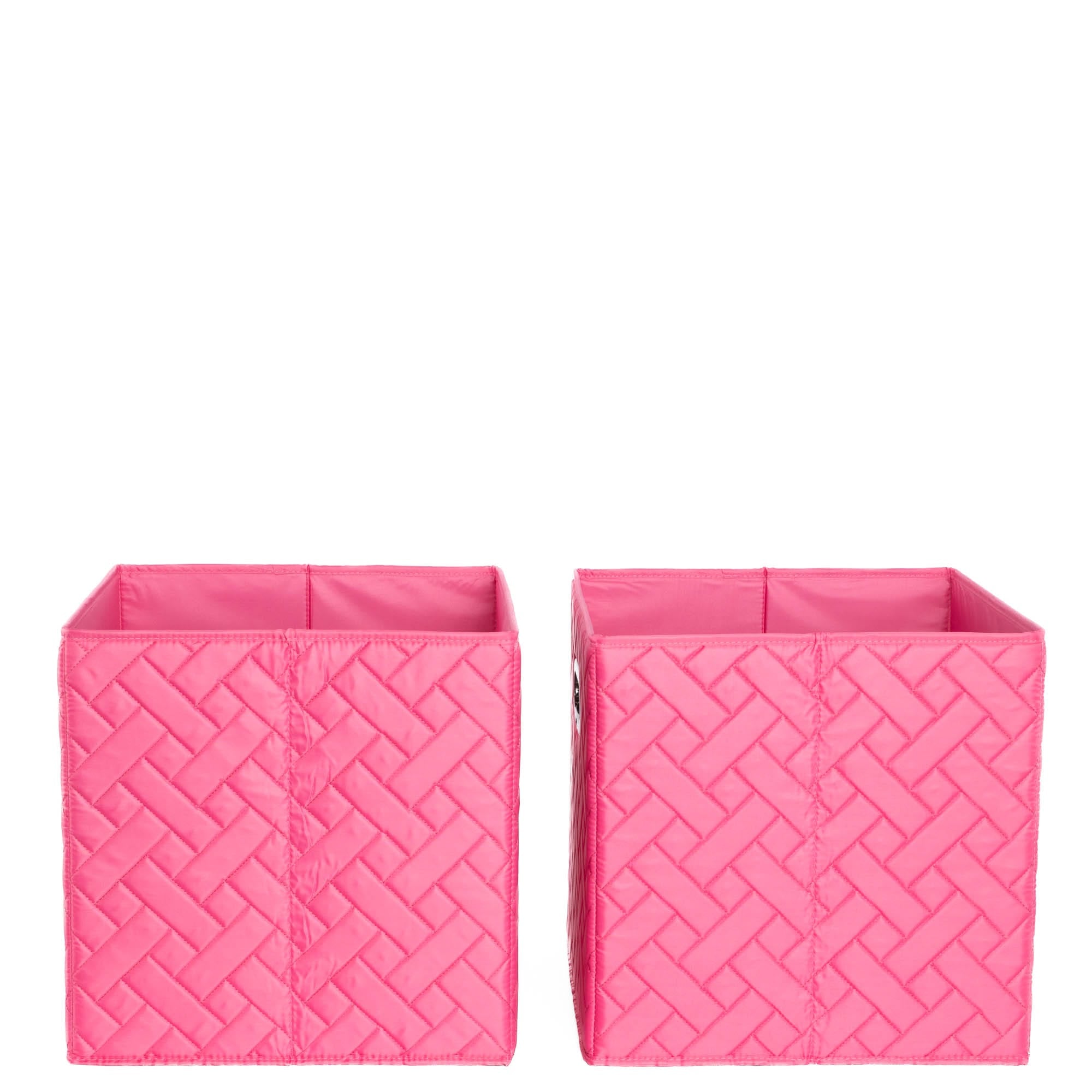 Cargo 2pc Collapsible Cube Bins - PINK TOURMALINE - Cargo2pkCollapsibleStorageCube_PinkTourmaline_04