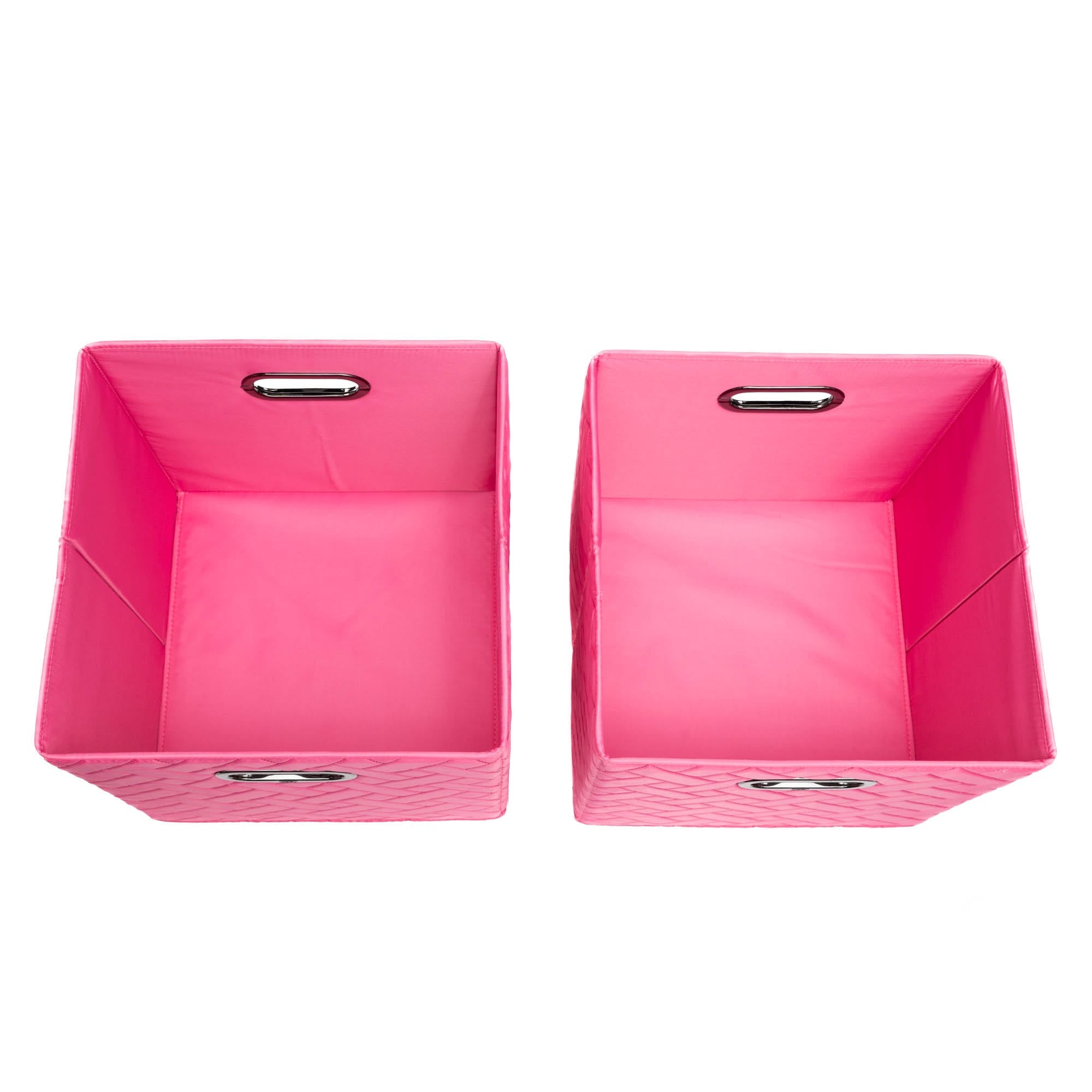Cargo 2pc Collapsible Cube Bins - PINK TOURMALINE - Cargo2pkCollapsibleStorageCube_PinkTourmaline_06