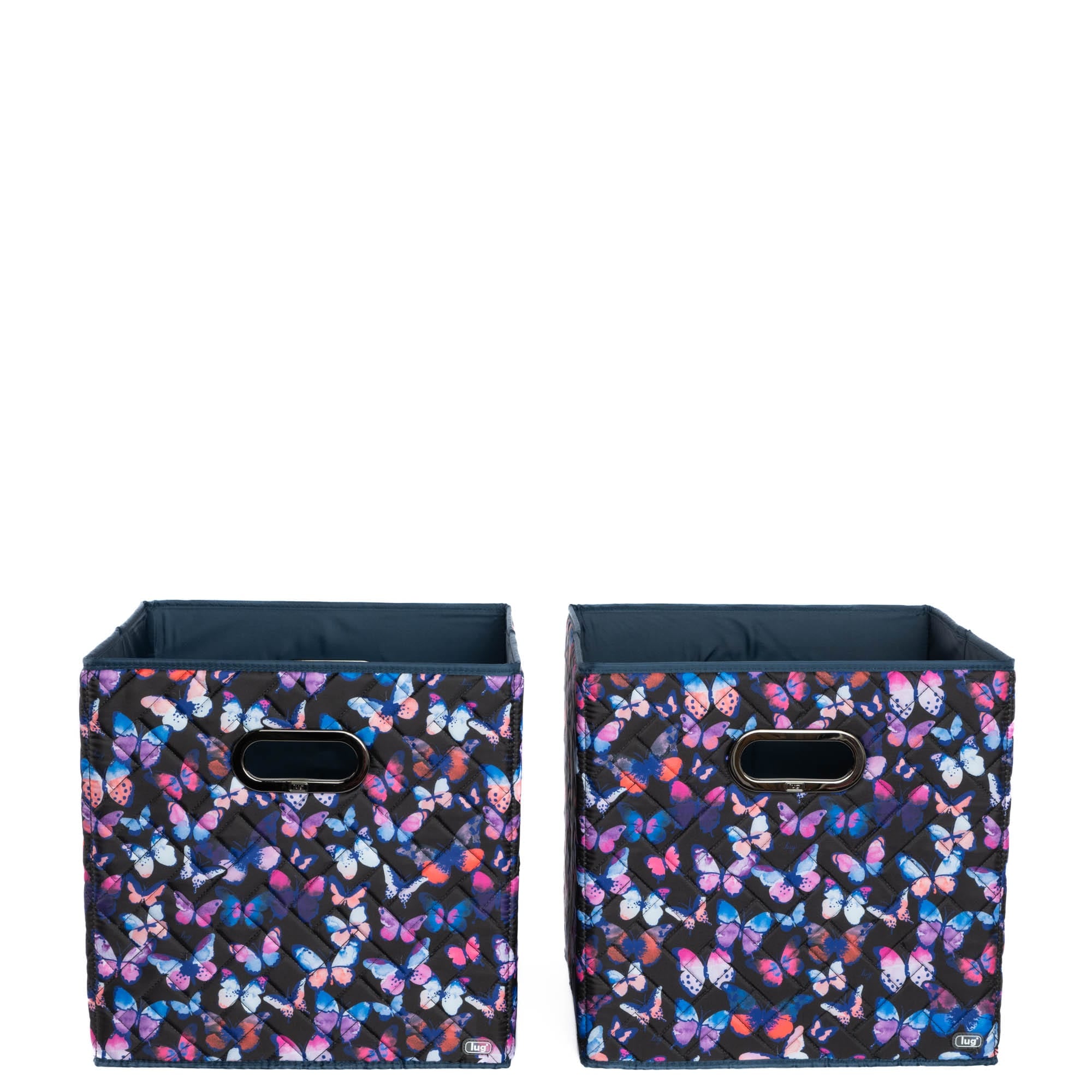 Cargo 2pc Collapsible Cube Bins - WATERCOLOR BUTTERFLIES - Cargo2pkCollapsibleStorageCube_WatercolourButterflies_02