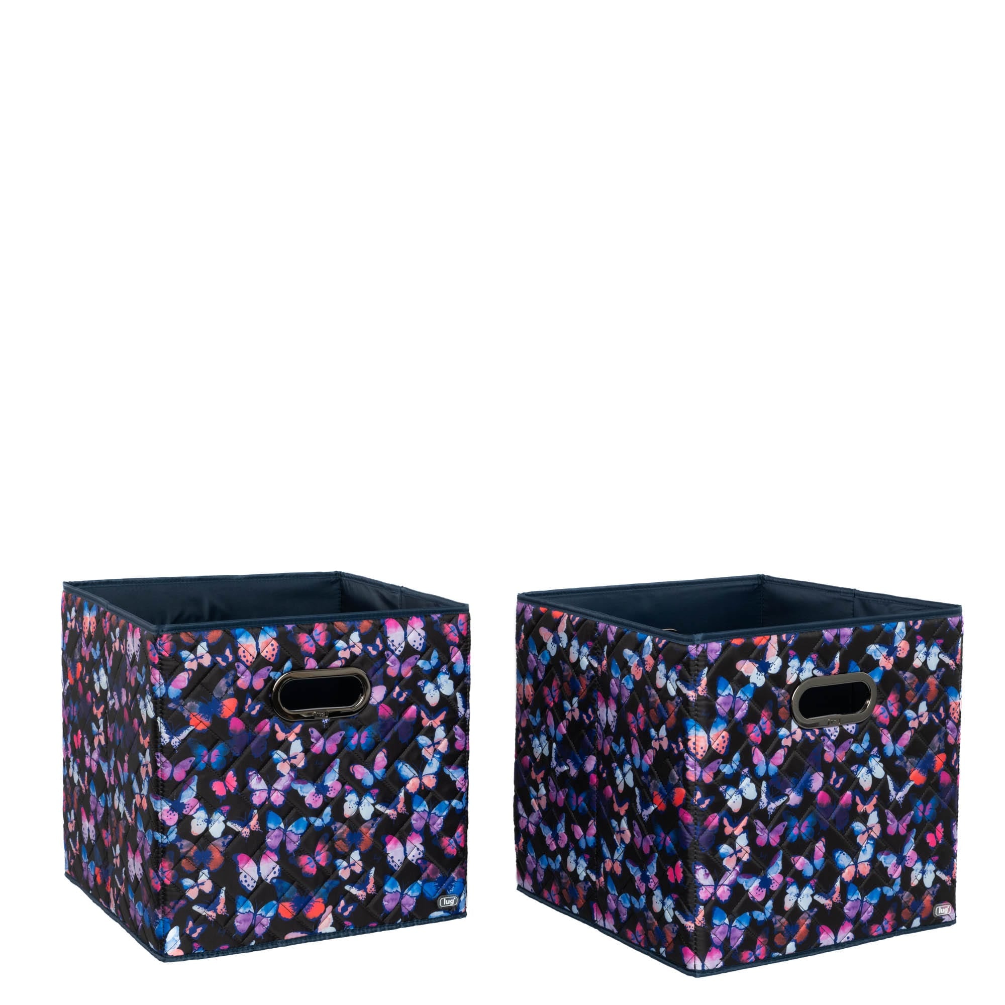 Cargo 2pc Collapsible Cube Bins - WATERCOLOR BUTTERFLIES - Cargo2pkCollapsibleStorageCube_WatercolourButterflies_03