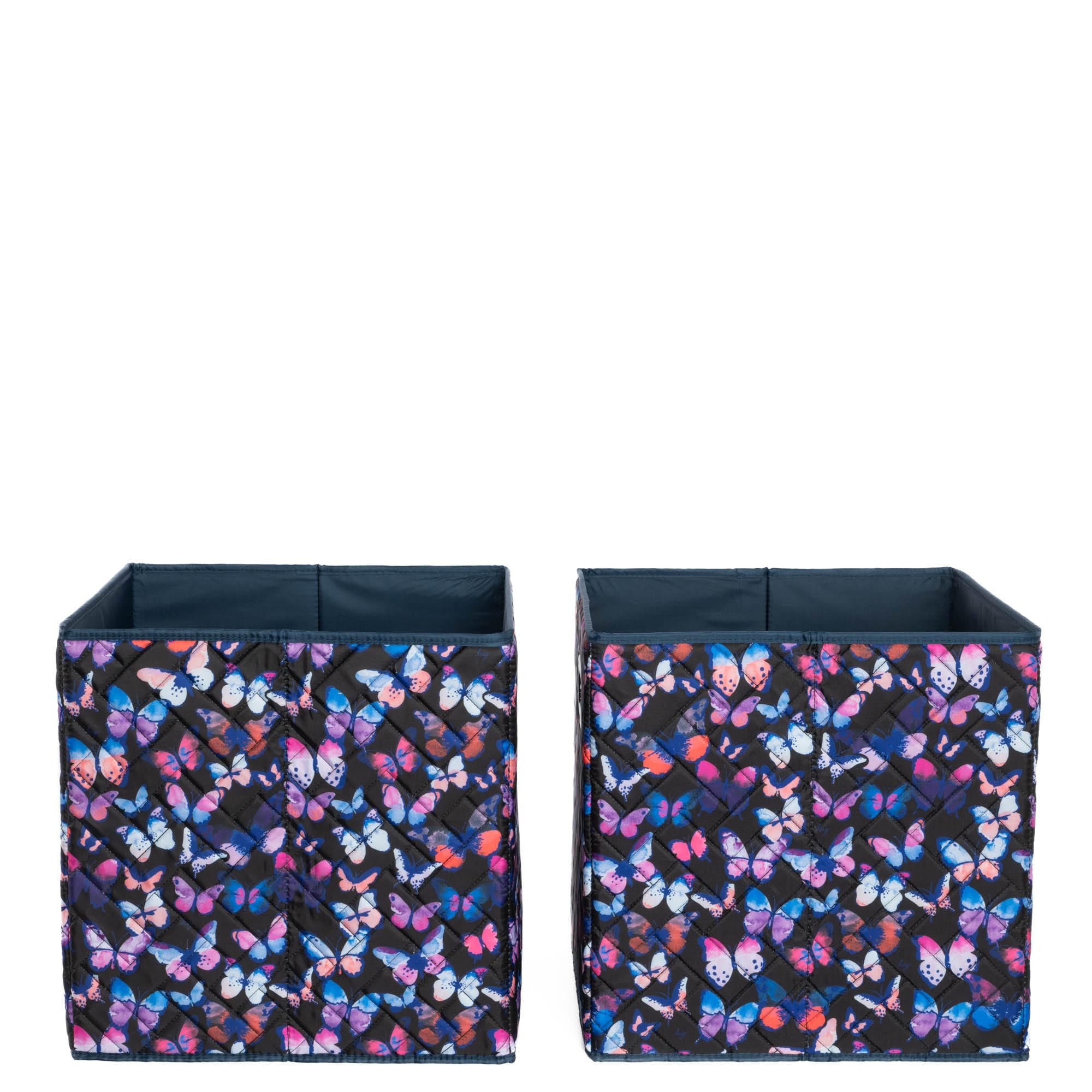 Cargo 2pc Collapsible Cube Bins - WATERCOLOR BUTTERFLIES - Cargo2pkCollapsibleStorageCube_WatercolourButterflies_04