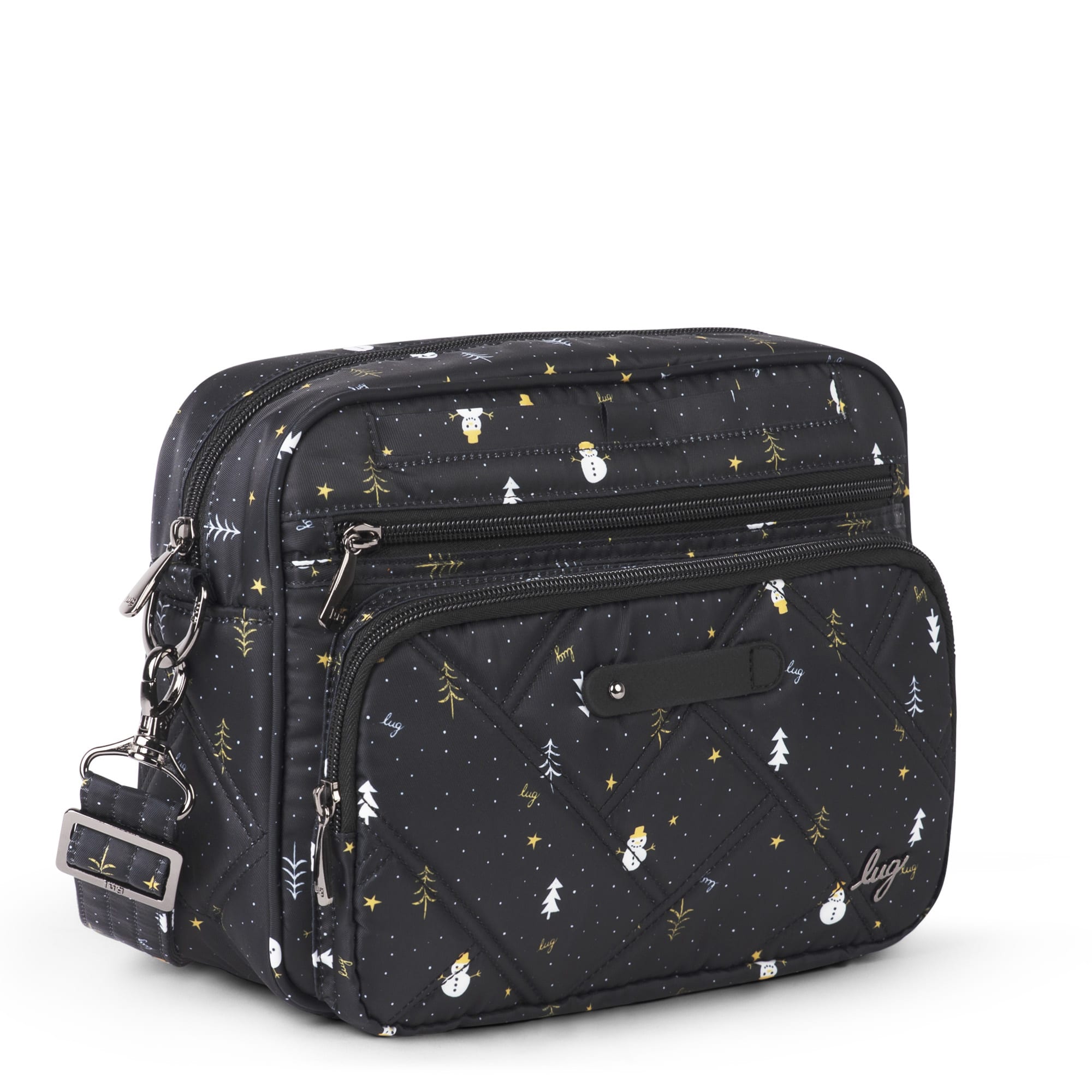Carousel XL 2 Crossbody Bag - SNOWMAN TREES - CarouselXL2wCharmBar_SnowmanTrees_02