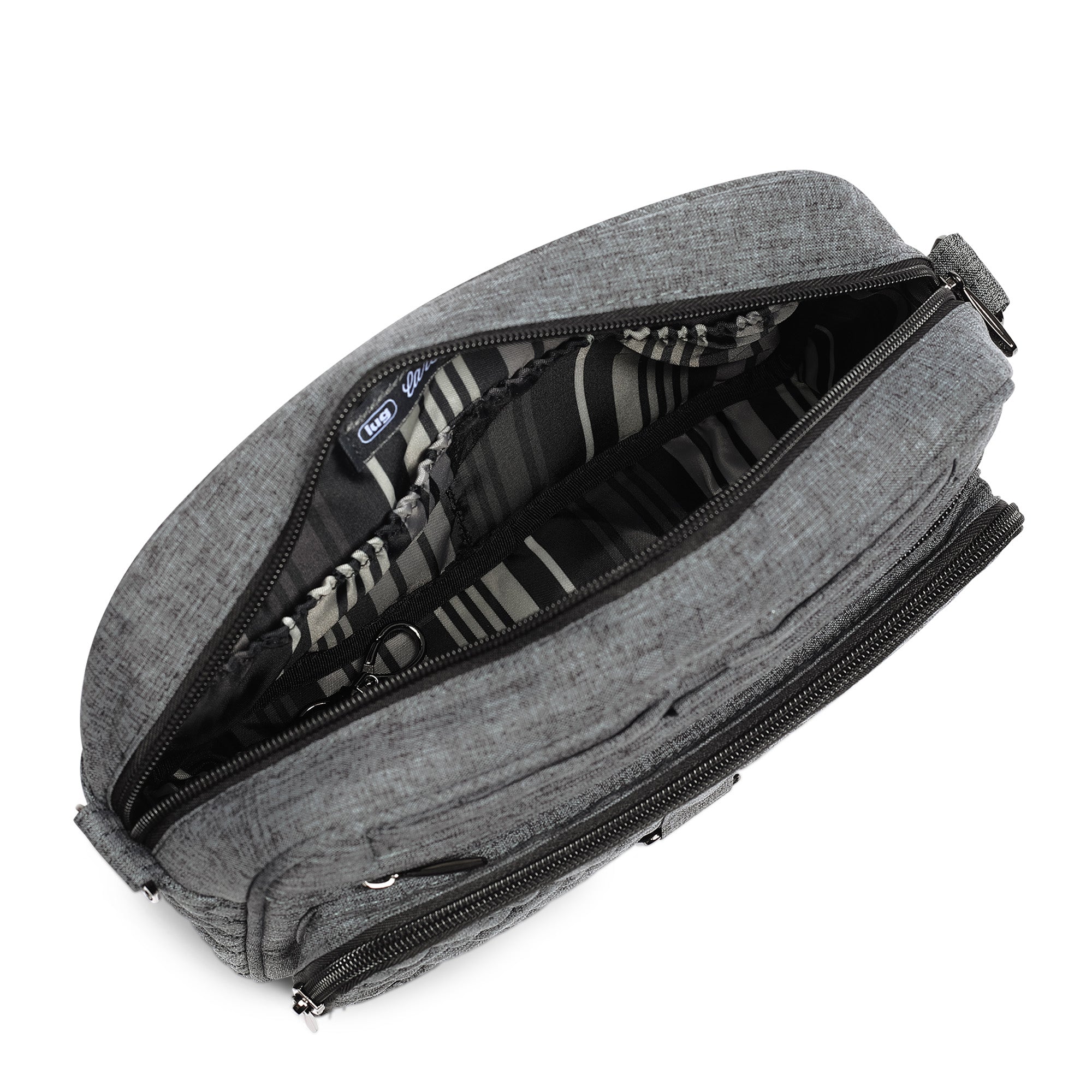 Carousel XL Crossbody Bag - HEATHER GREY LOVE STRIPE - CarouselXL_HeatherGrey_05