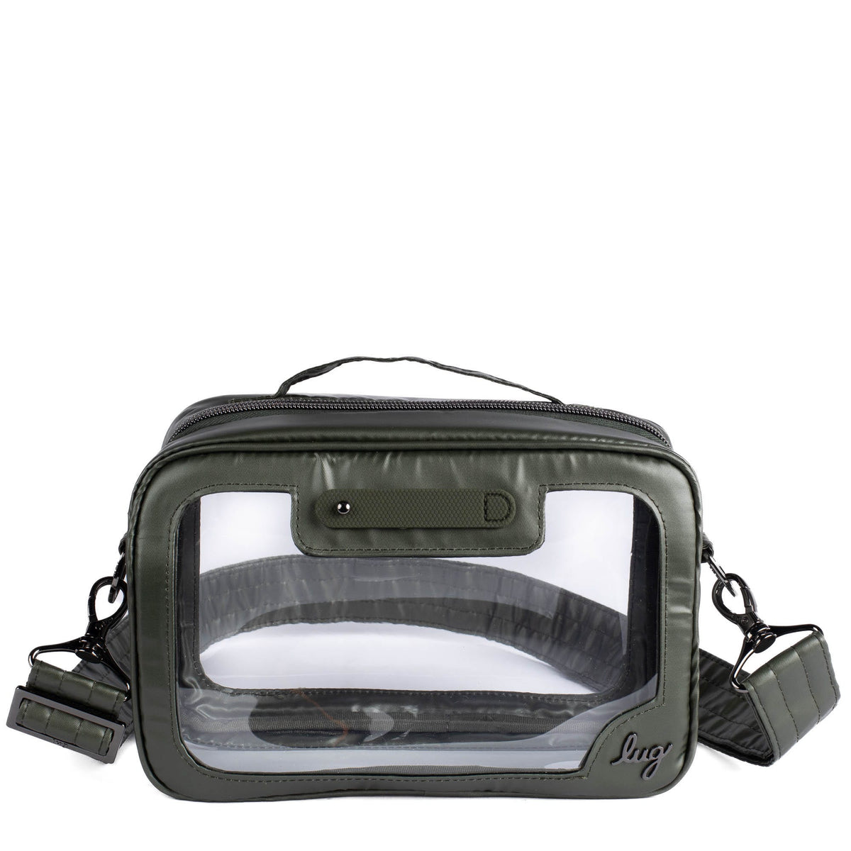 Carriage Clearview Crossbody Bag - METALLIC OLIVE - CarriageCrossbody_MetallicOlive_01