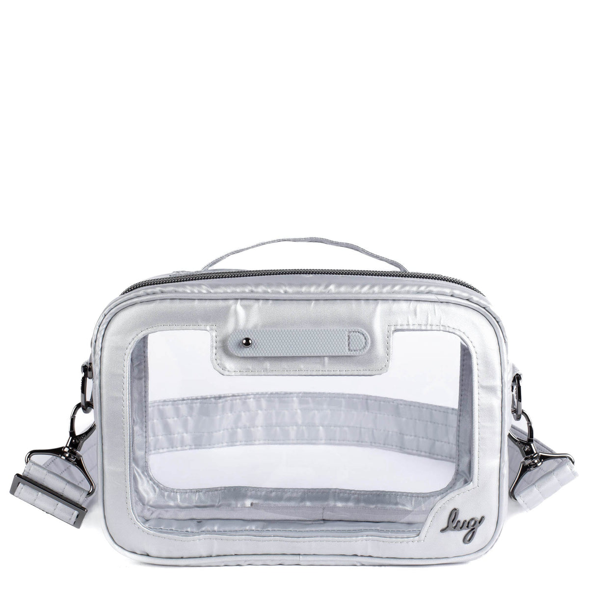 Carriage Clearview Crossbody Bag - METALLIC SILVER - CarriageCrossbody_MetallicSilver_01