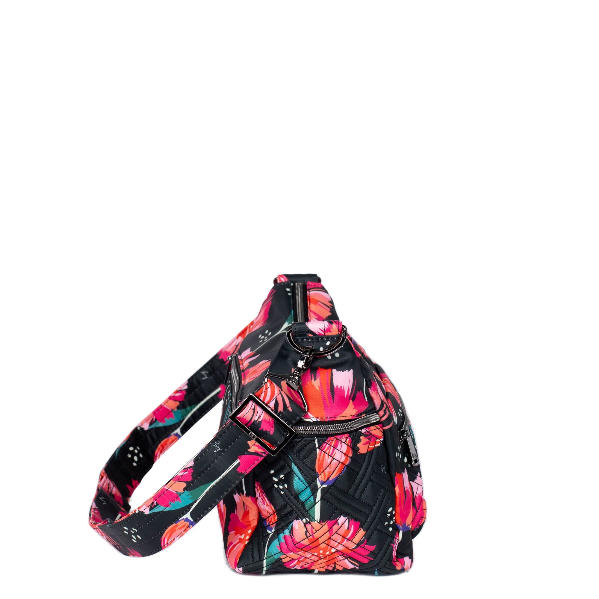 Cha Cha Crossbody Bag - POMPOM FLORAL BLACK - ChaCha_PompomFloralBlack_03