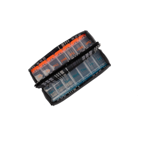 Choo Choo AM/PM Pill Organizer - BLACK - ChooChooAMPM_Black_05