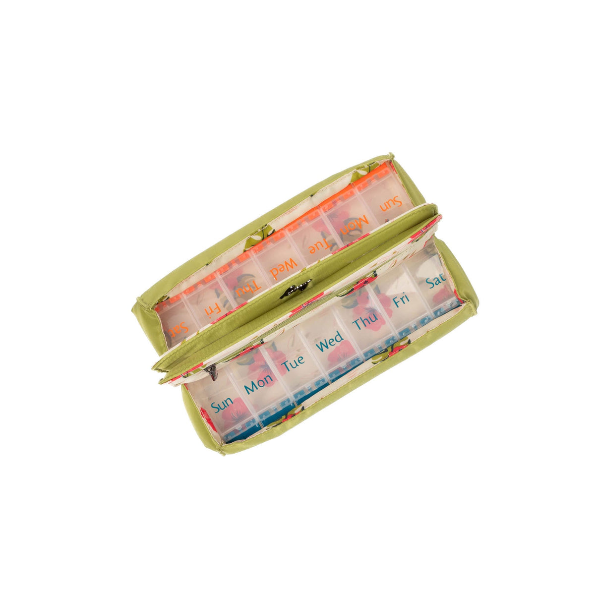 Choo Choo AM/PM Pill Organizer - GRASS GREEN - ChooChooAMPM_GrassGreen_05