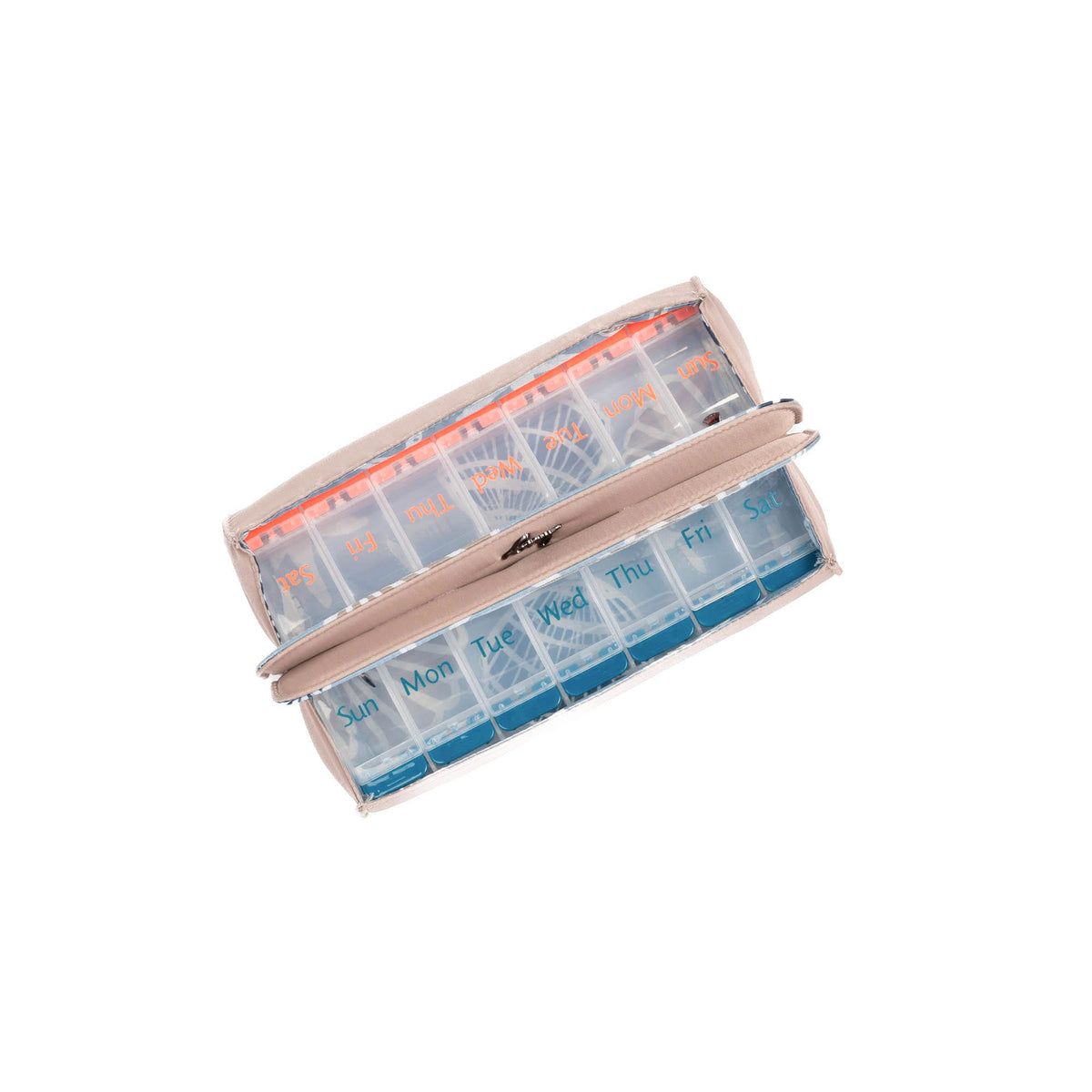 Choo Choo AM/PM Pill Organizer - SAND TAUPE - ChooChooAMPM_SandTaupe_05