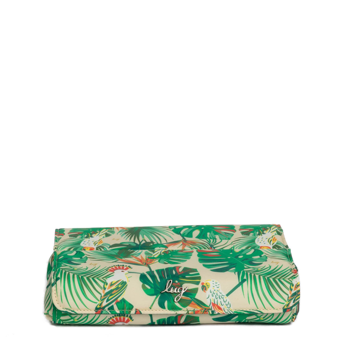 Choo Choo AM/PM Pill Organizer - TROPICAL BIRDS CREAM - ChooChooAMPM_TropicalBirdsCream_01
