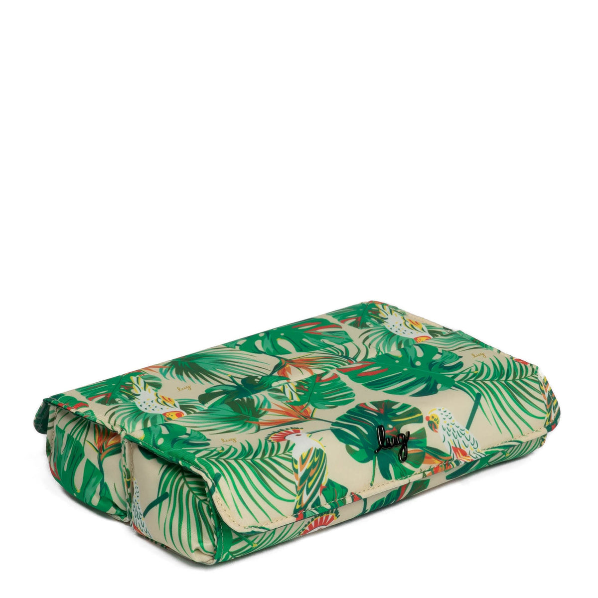 Choo Choo AM/PM Pill Organizer - TROPICAL BIRDS CREAM - ChooChooAMPM_TropicalBirdsCream_02