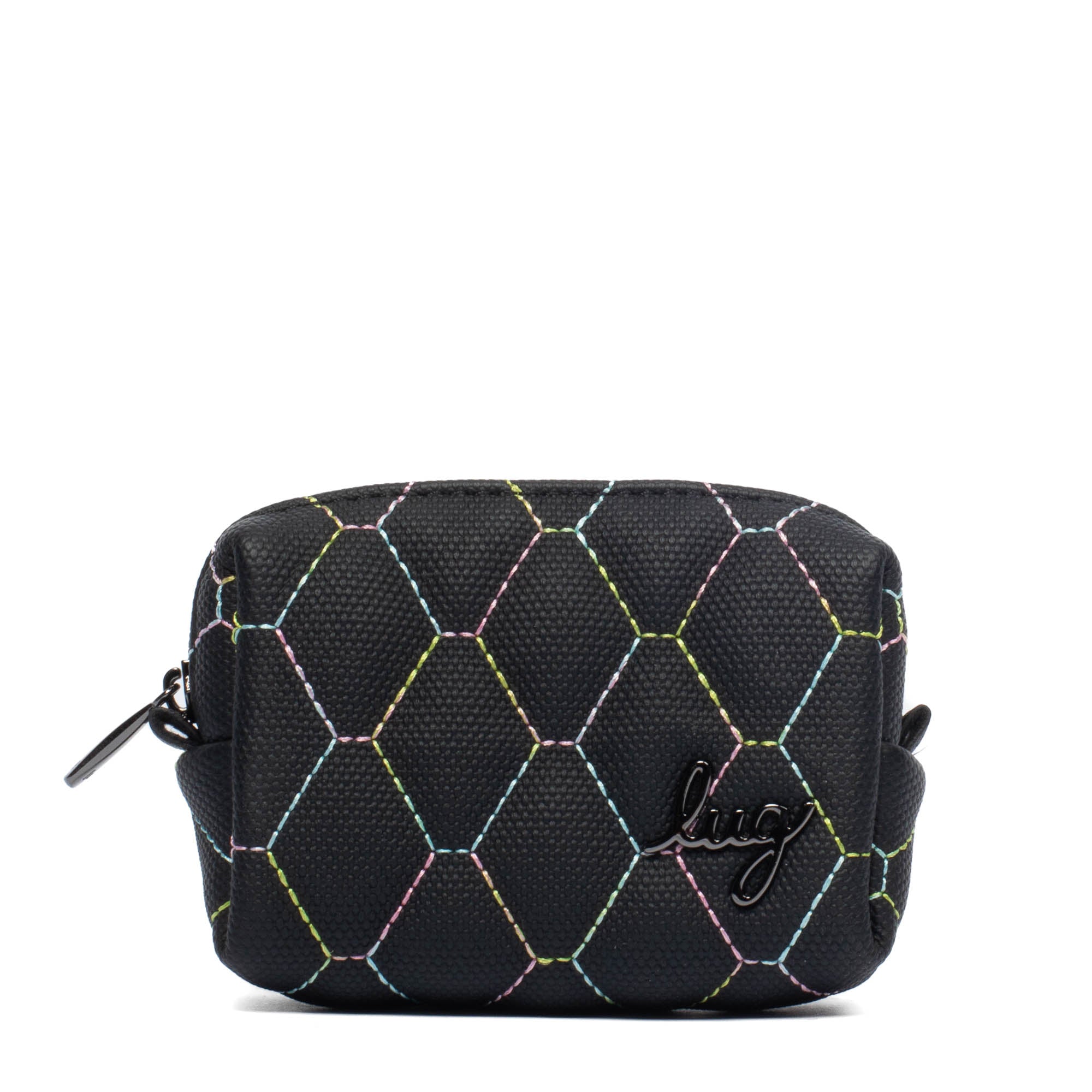 Choo Choo Mini Matte Luxe VL Pill Box - BLACK ICEPOP STITCH - ChooChooMiniMatteLuxe_BlackwithIcepopRainbow_01