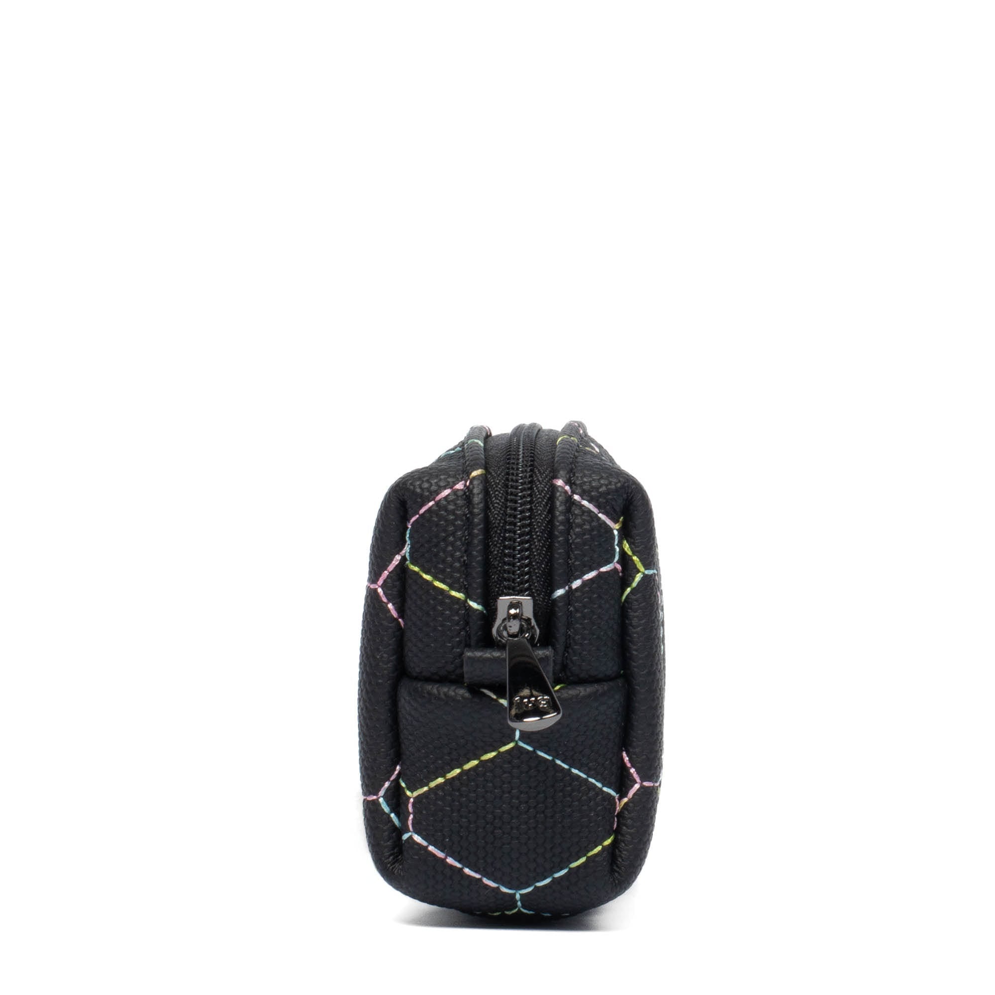 Choo Choo Mini Matte Luxe VL Pill Box - BLACK ICEPOP STITCH - ChooChooMiniMatteLuxe_BlackwithIcepopRainbow_03
