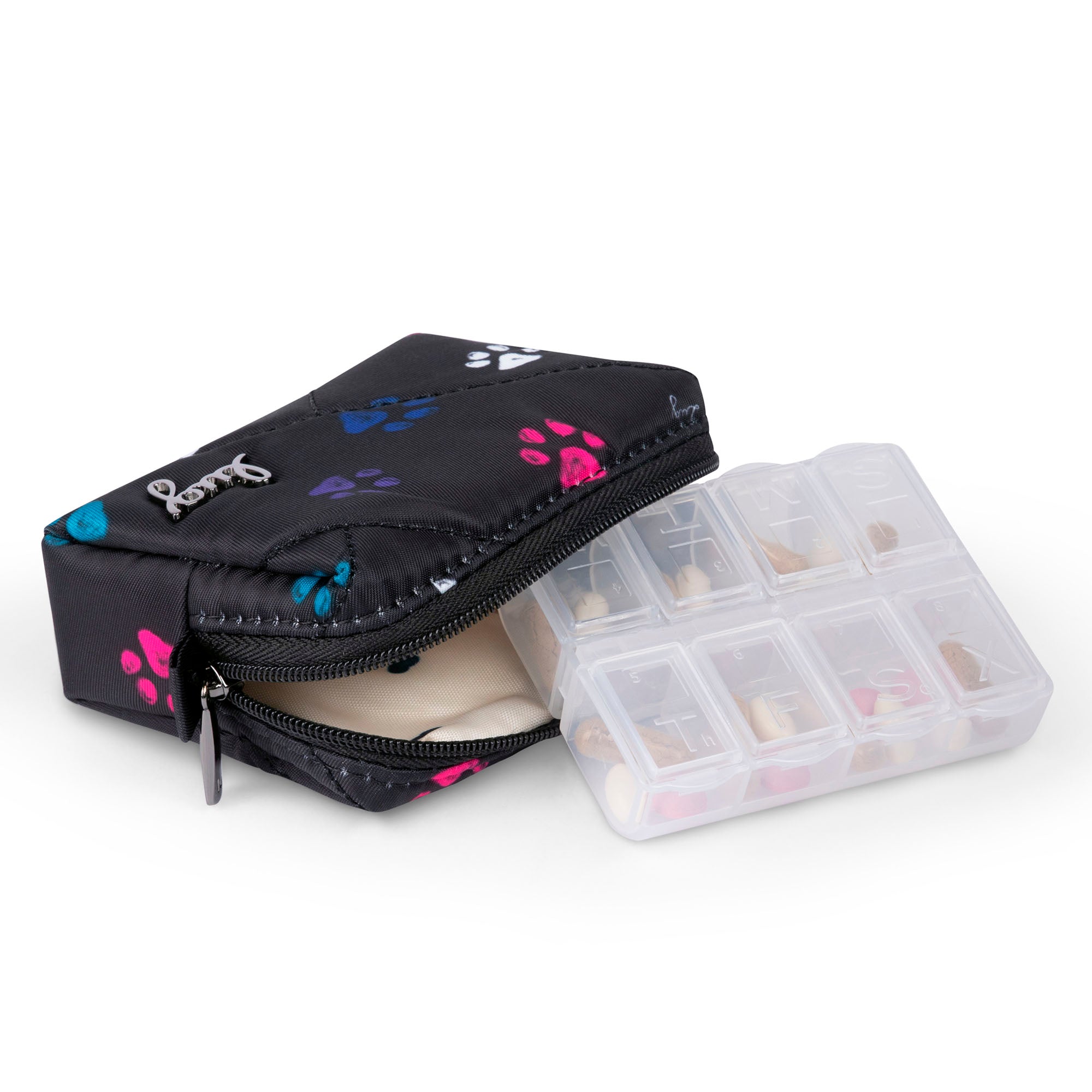 Choo Choo Mini Pill Box - PAWS BLACK - ChooChooMini_PawsBlack_06