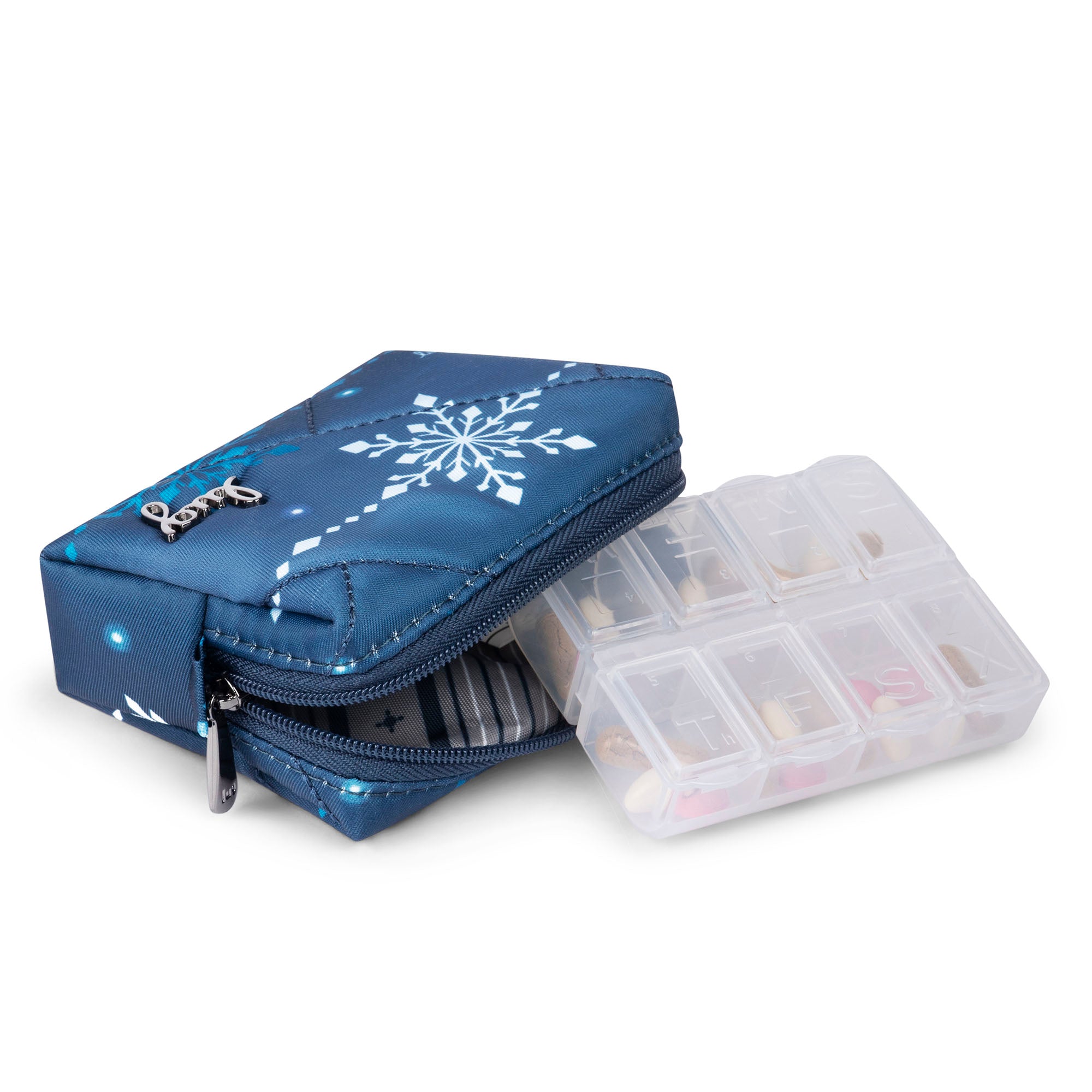 Choo Choo Mini Pill Box - SNOWFLAKE NAVY XL - ChooChooMini_SnowflakeNavyXL_06