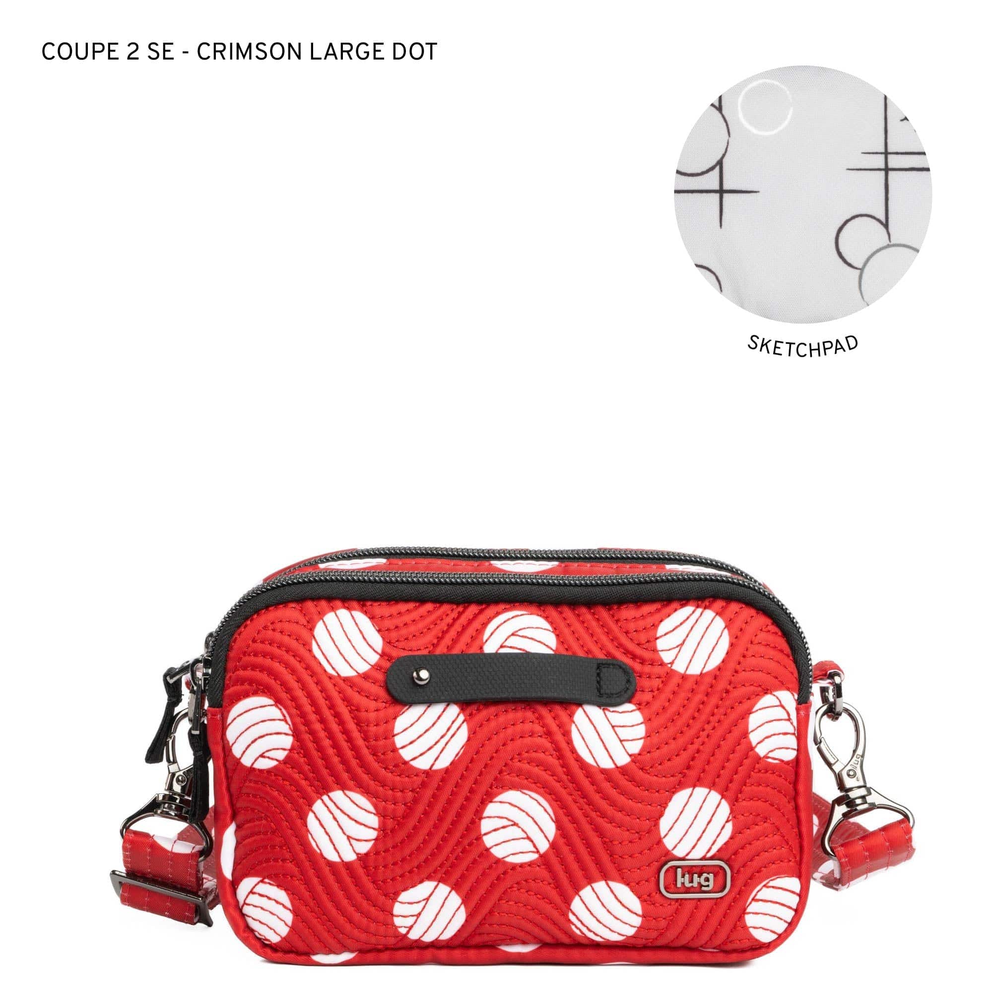 Coupe SE 2 Convertible Crossbody Bag - CRIMSON LARGE DOT - Coupe2SE_CrimsonLGDot_LL_tl2gue