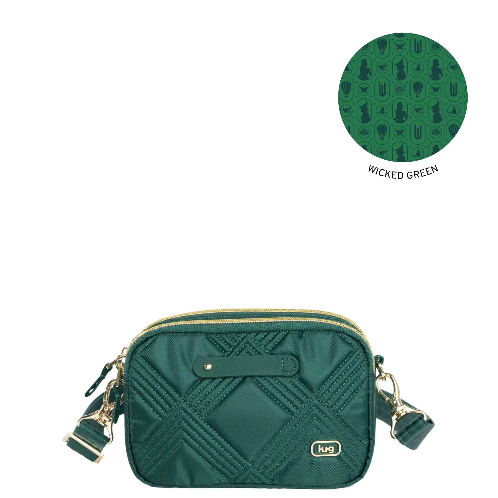 Wicked x Lug Coupe 2 SE Convertible Crossbody Bag - WICKEDLY GREEN - Coupe2SE_WickedlyGreen