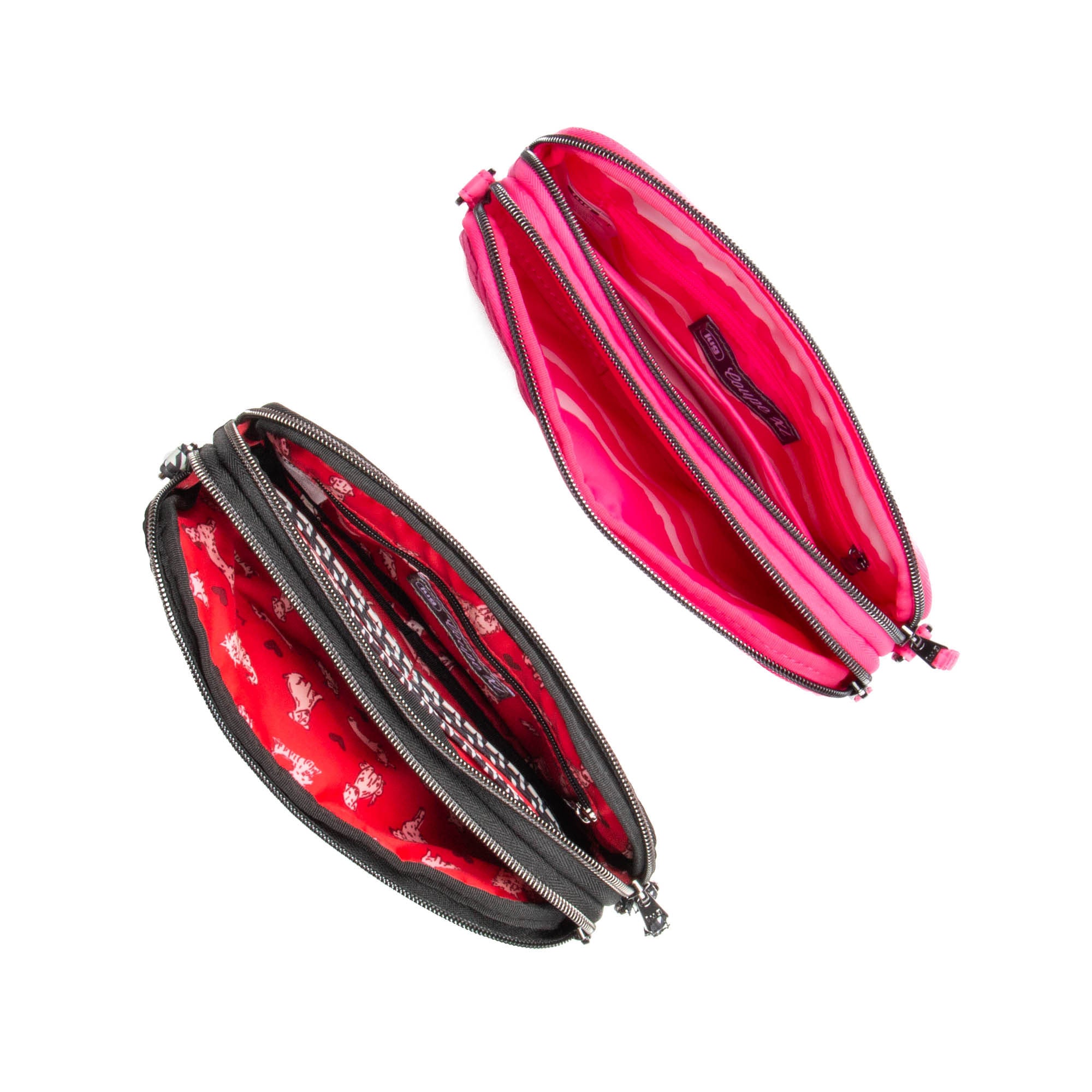 Coupe XL Convertible Crossbody Bag - 2pc Set - MICRO HOUNDSTOOTH MAGENTA - CoupeXLSetof2_HoundstoothBlack_Magenta_05