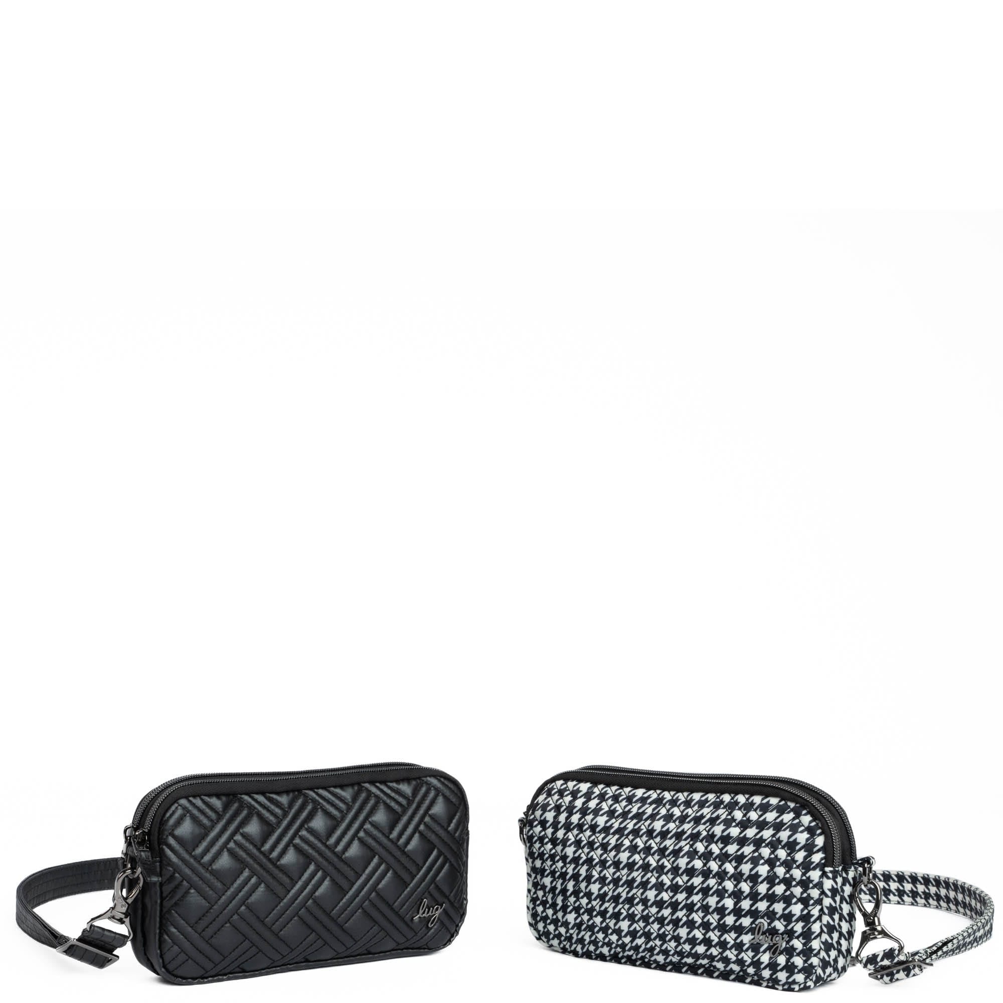 Coupe XL Convertible Crossbody Bag - 2pc Set - MICRO HOUNDSTOOTH METALLIC BLACK - CoupeXLSetof2_MetallicBlack_MicroHoundstooth_02_9i17y8